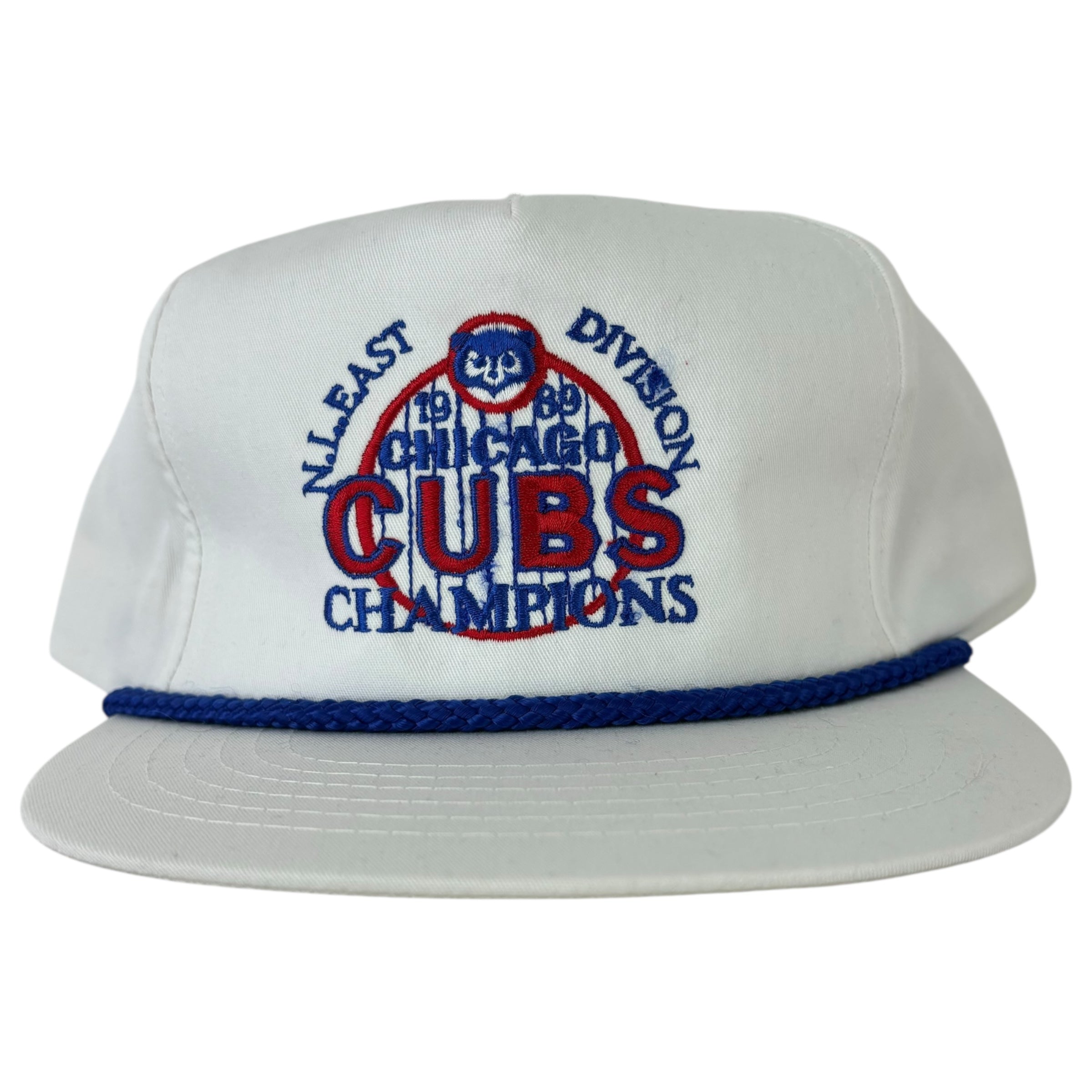 Vintage 1989 Chicago Cubs Champions SnapBack Hat White