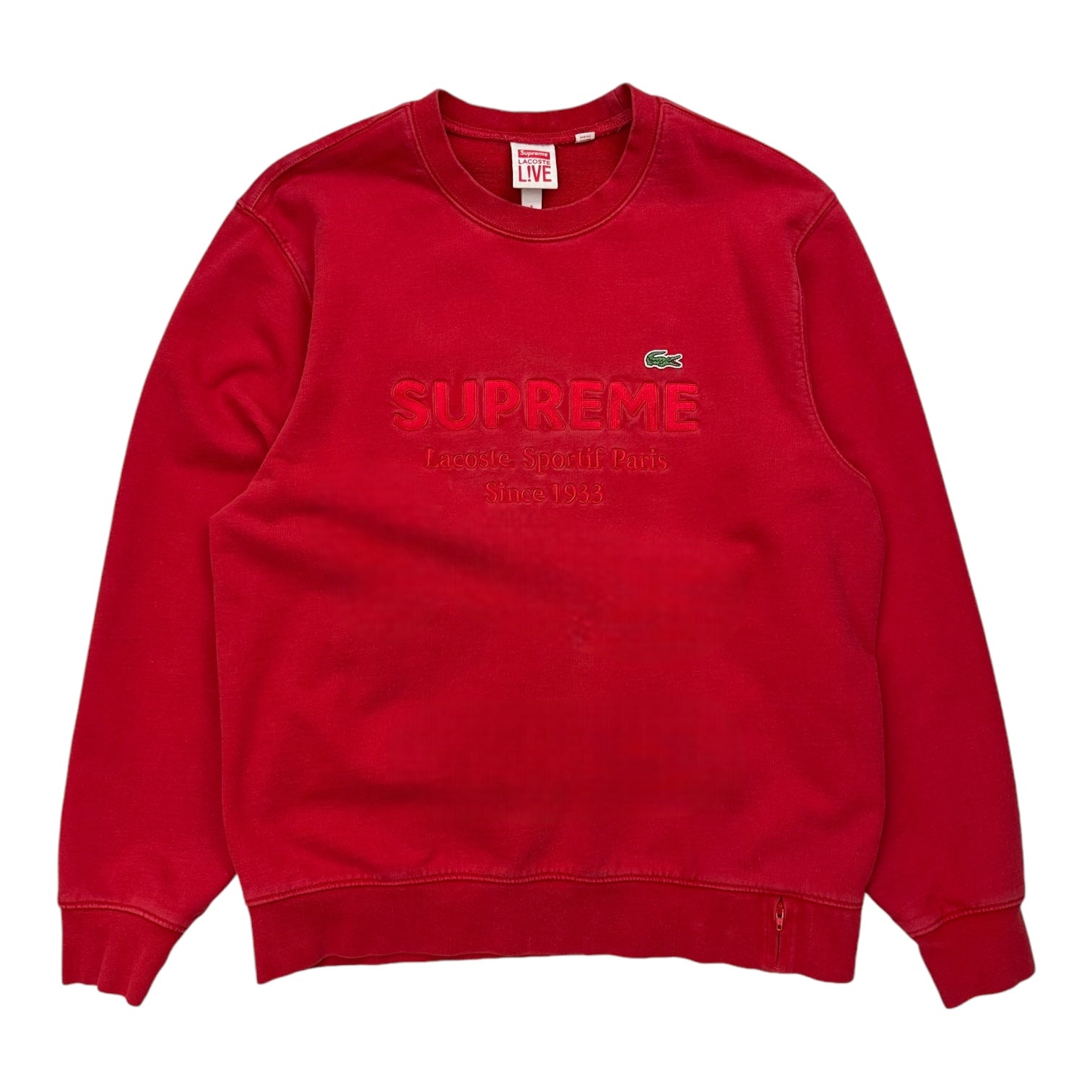 Supreme x Lacoste SS18 Crewneck Red