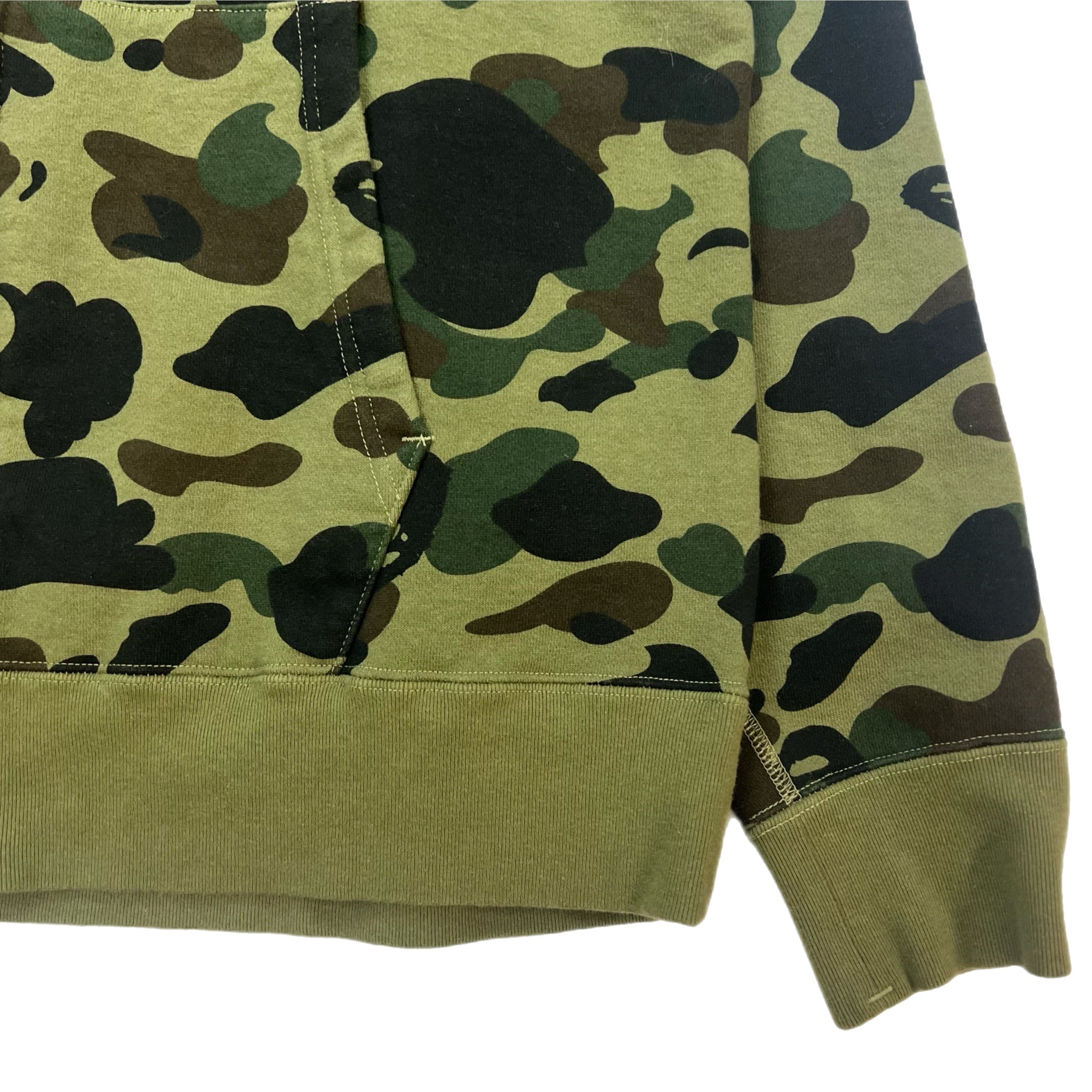 Bape 1st Camo Green Full-Zip Shark Hoodie