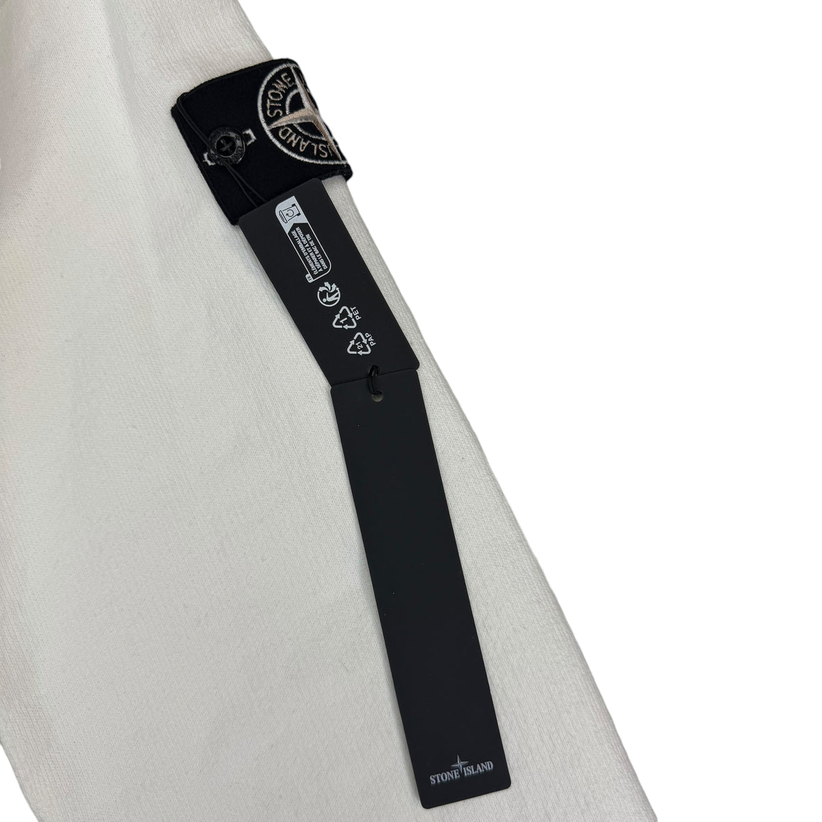 Stone Island Knit-Look Cotton Raw Beauty Sweatshirt White