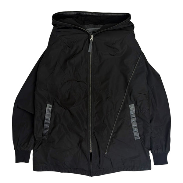(W) Mackage Asymmetrical Full Zip Windbreaker Black