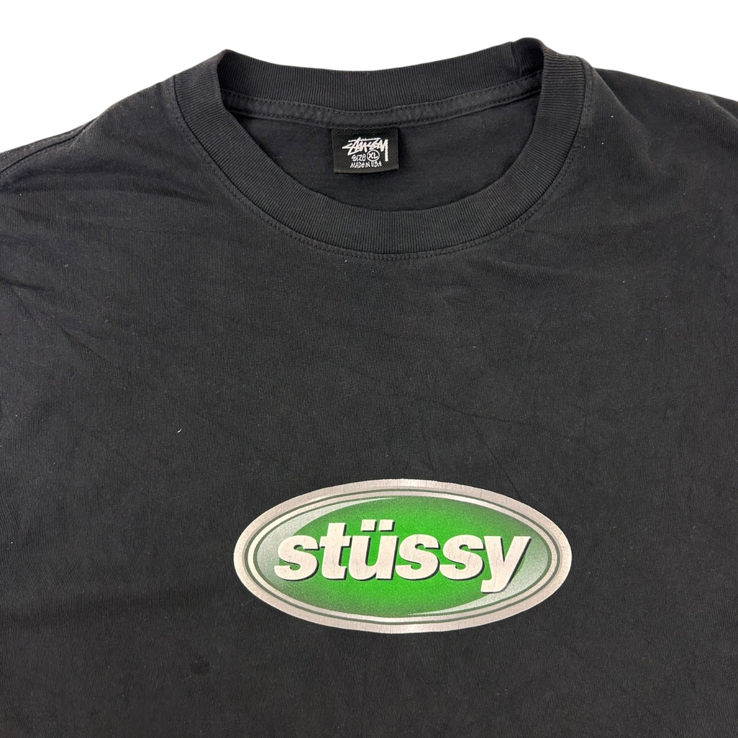 Stussy Emblem Pigment Dyed T-Shirt Black