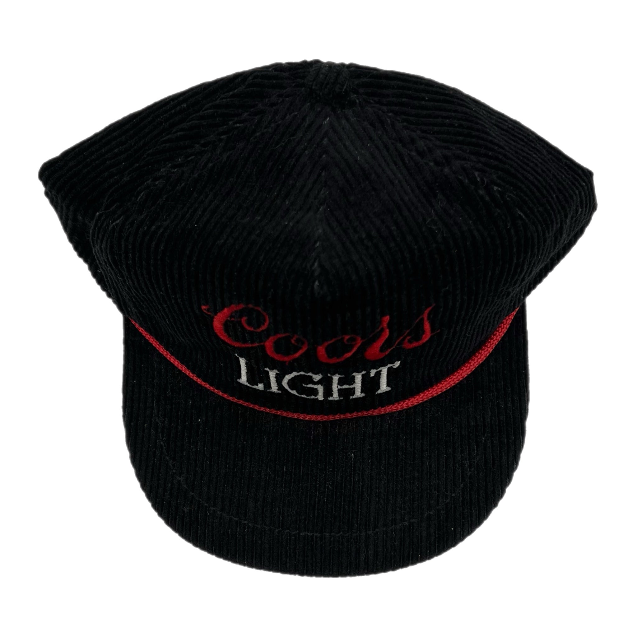Vintage Coors Light Corduroy Hat Black