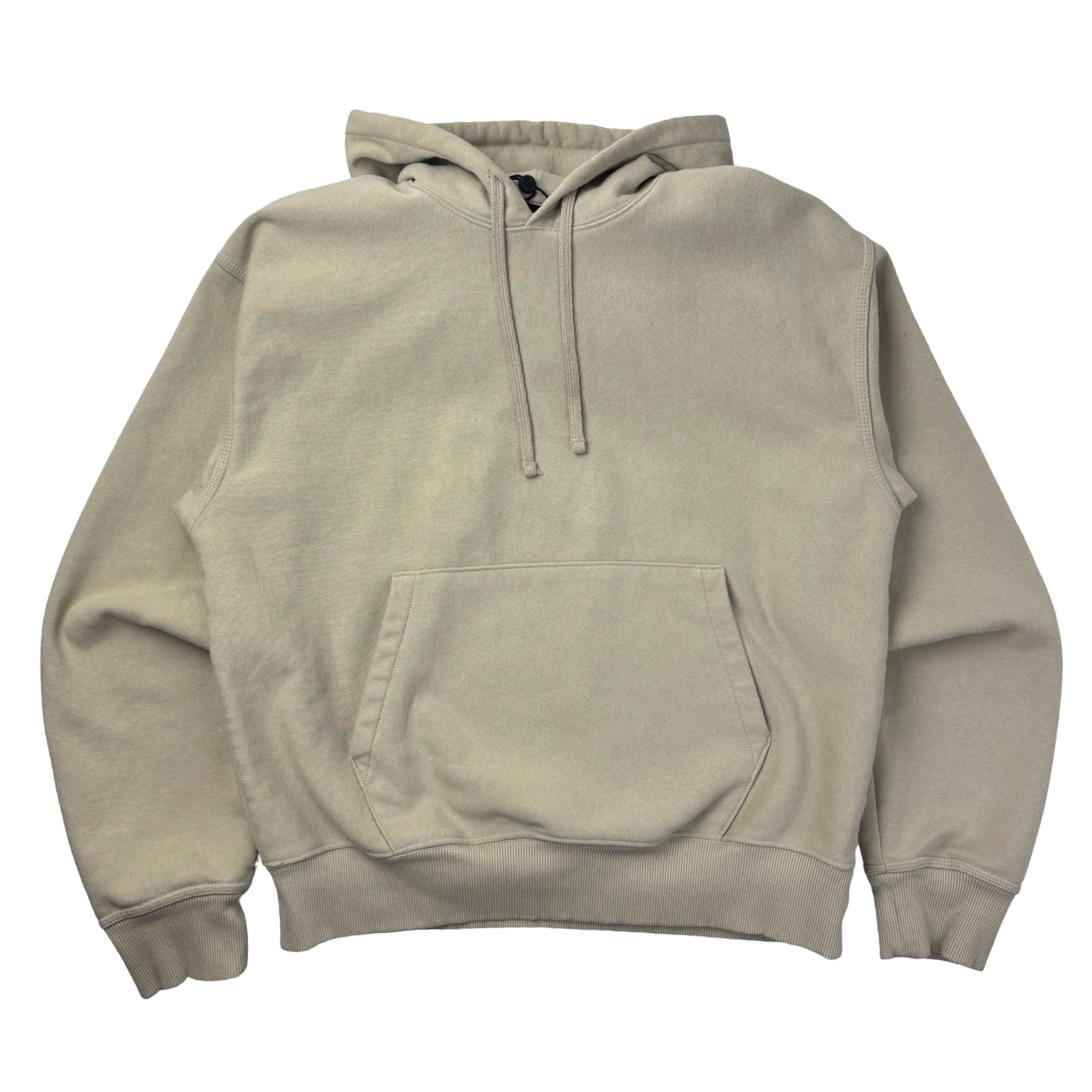 Stussy Script Logo Embroidery Pullover Hoodie Creme