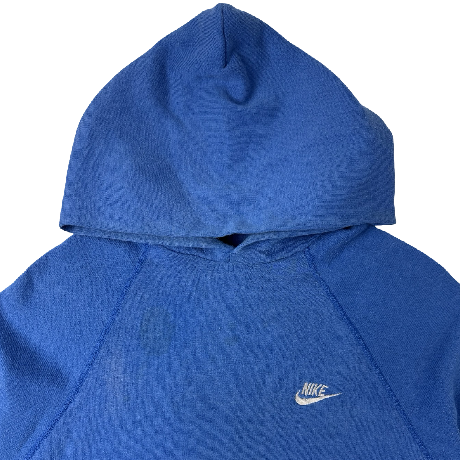 Vintage 80s Nike Raglan Sleeve Hoodie Blue
