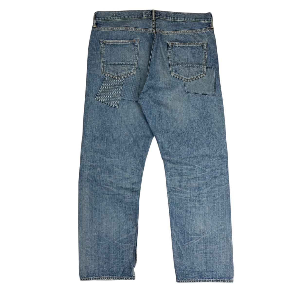 FDMTL Japan Patchwork Sashiko Denim Jean Blue