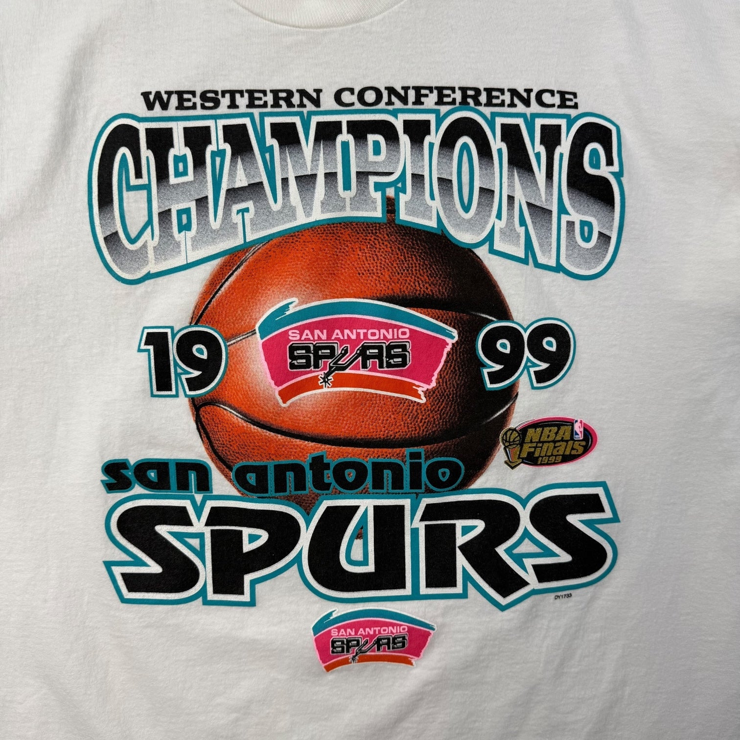 1999 San Antonio Spurs West Conference Champs Tee White