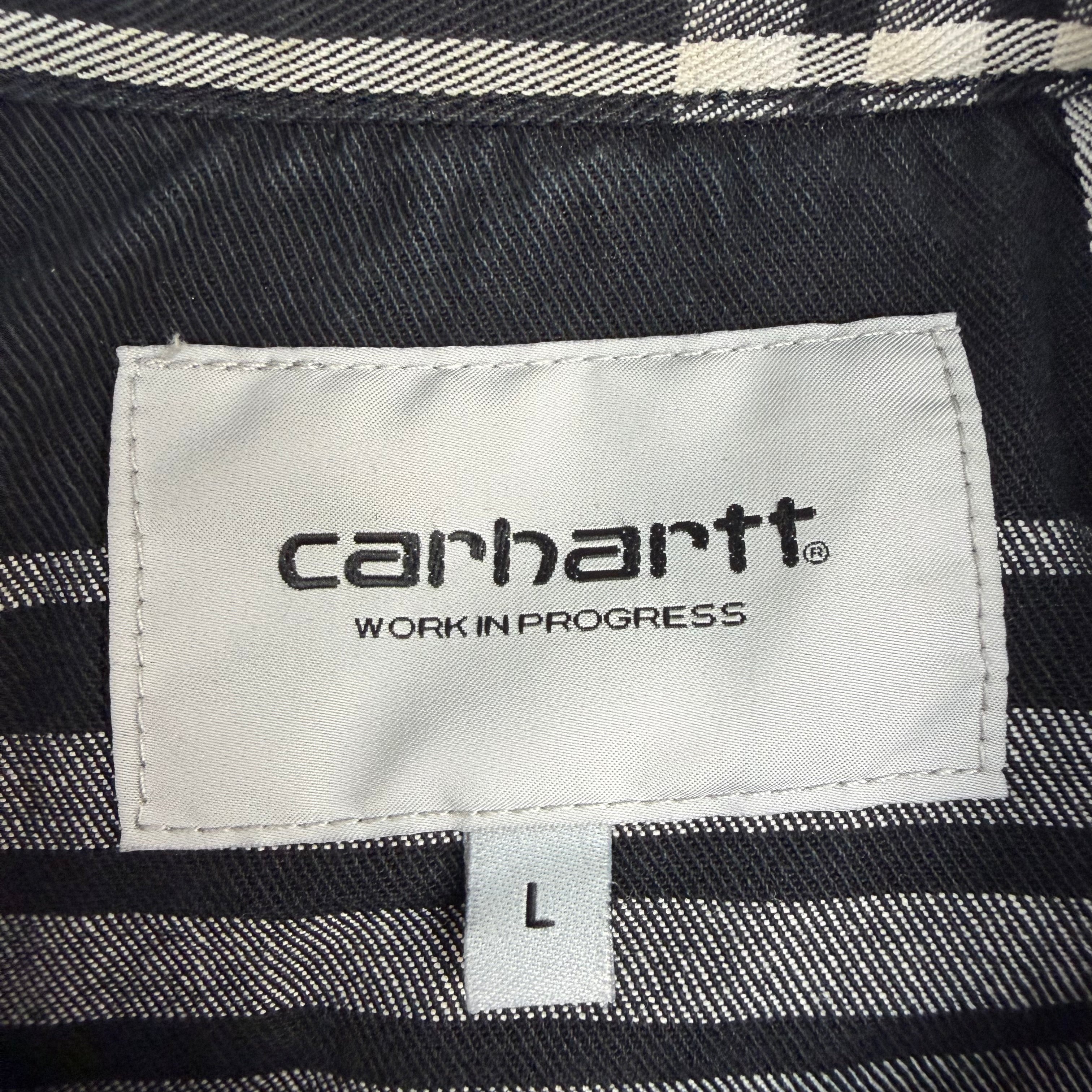 Carhartt WIP Cahill Zip Up Shirt Jacket Black/White