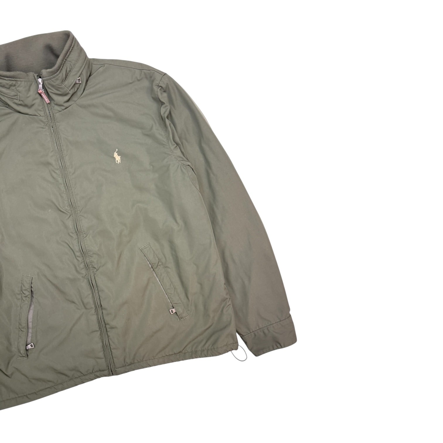 Vintage Polo Ralph Lauren Fleece Lined Jacket Olive