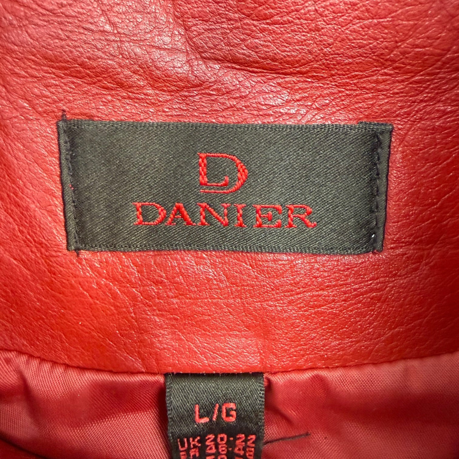 (W) Vintage Danier Leather Jacket Red