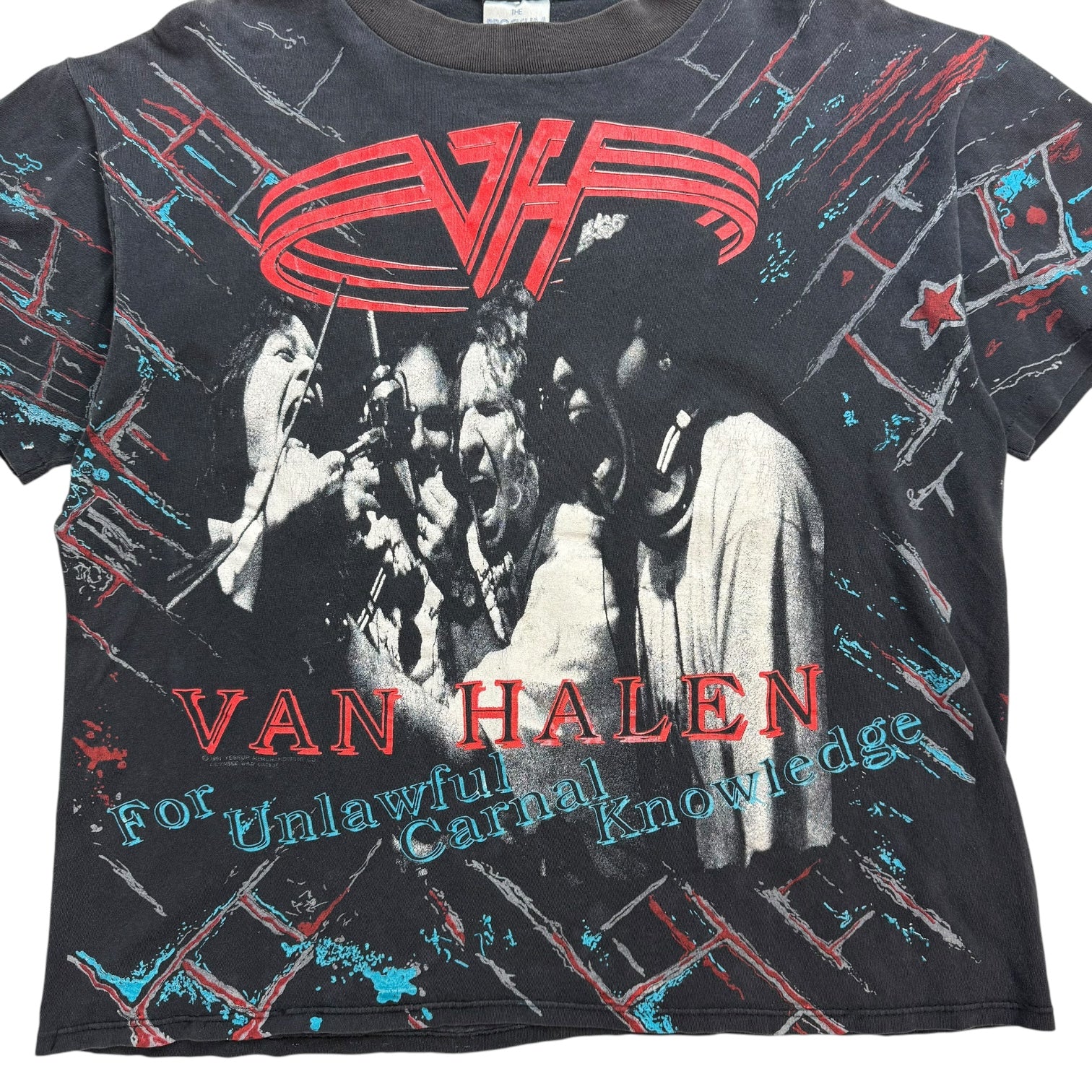 Vintage Van Halen ‘For Unlawful Carnal Knowledge’All Over Print Tee Black