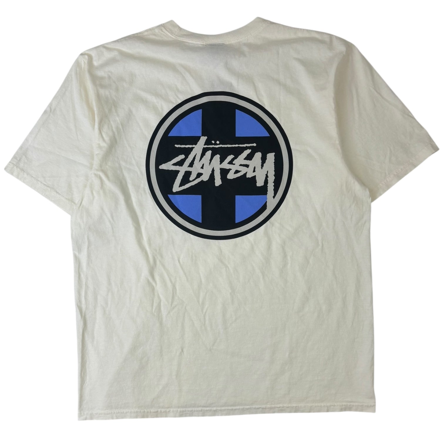 Stussy Cross Dot Pigment Dyed T-Shirt Natural