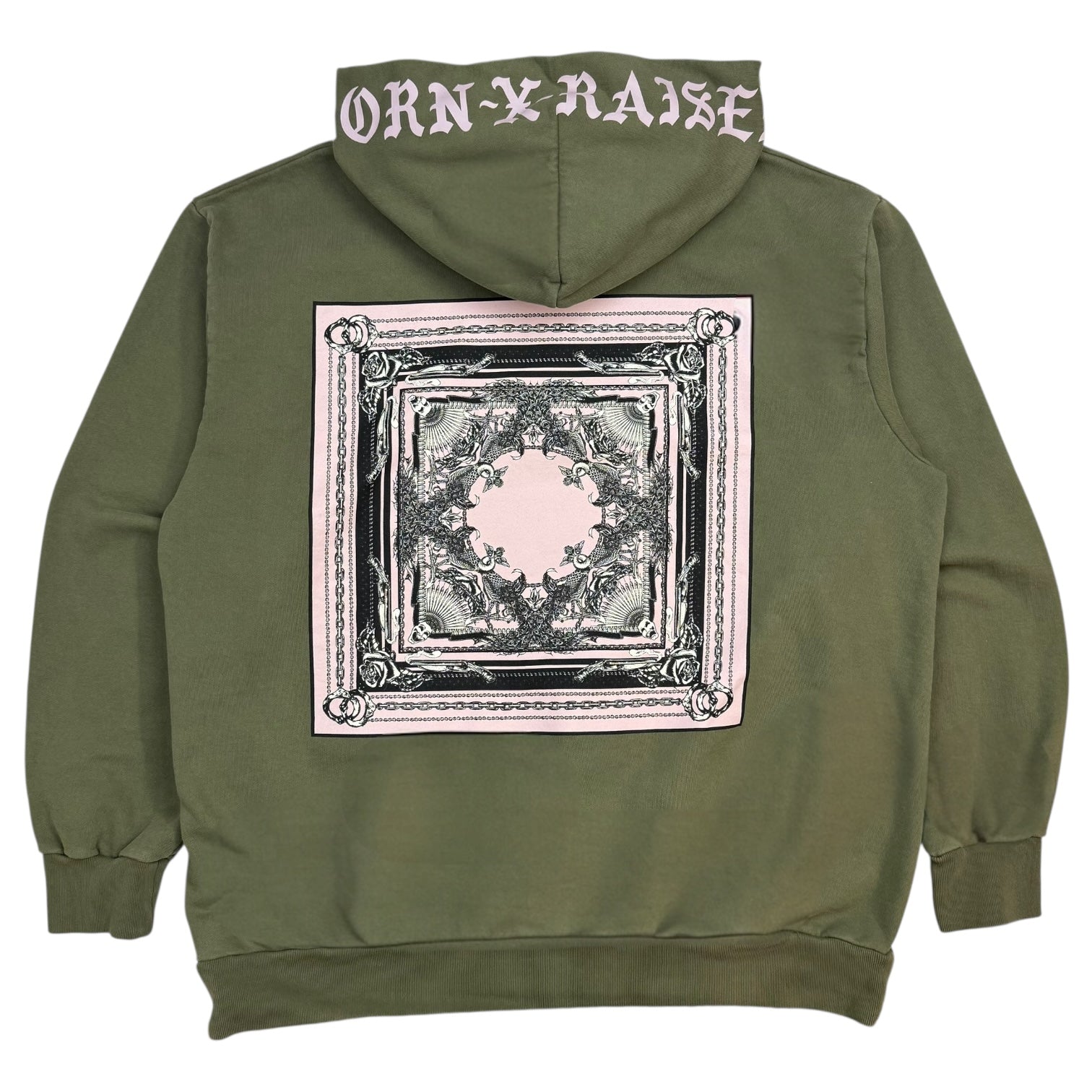 Born X Raised Flag Hoodie Olive Green