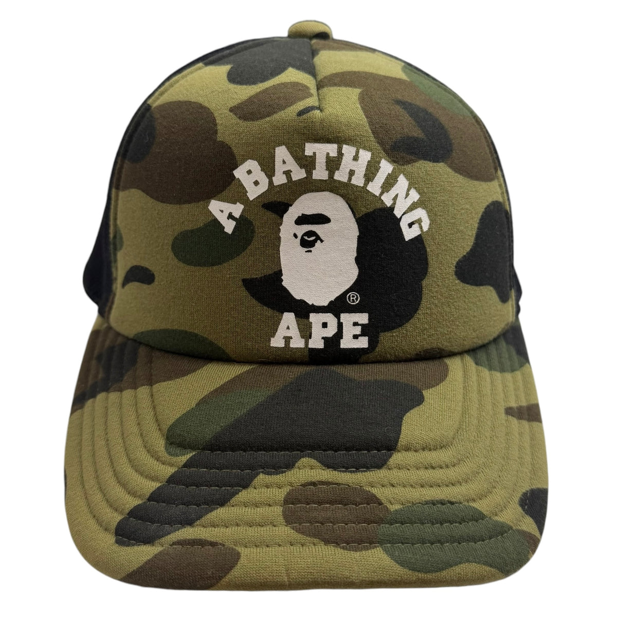 Bape 1st Camo Mesh Trucker Hat Green