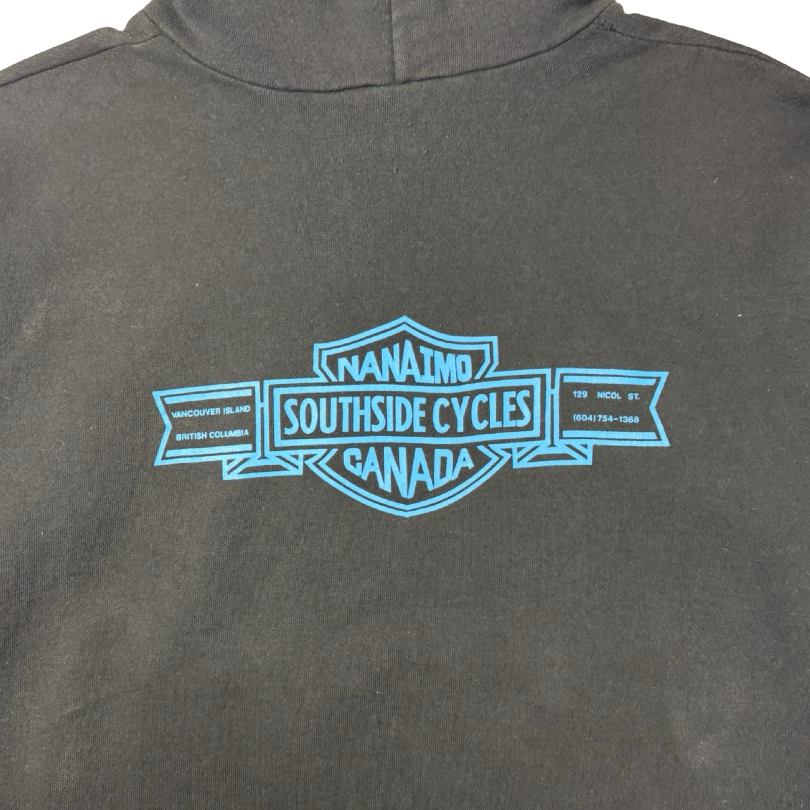 Vintage Southside Cycles Biker Hoodie Black