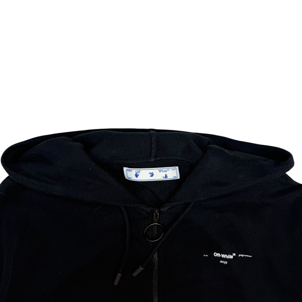 Off-White Impressionism Monet Arrow Zip Up Hoodie Black