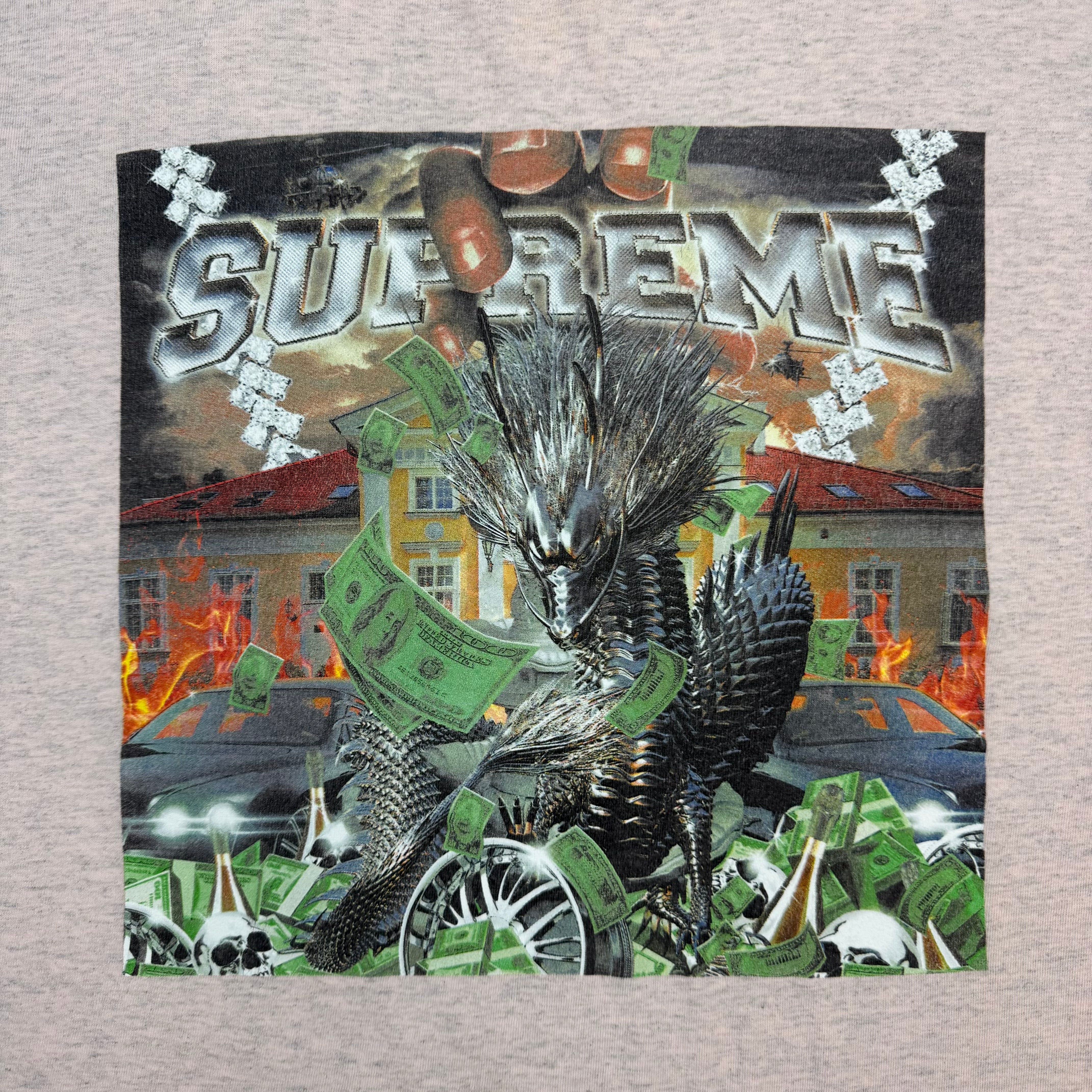 Supreme Dragon Tee Heather Pink