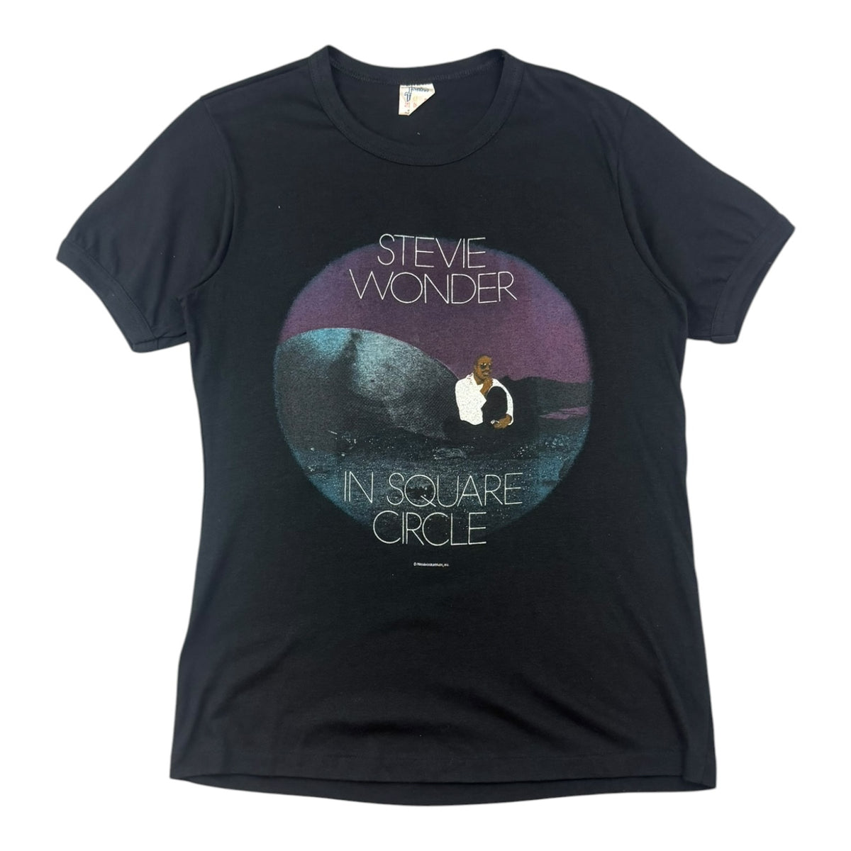 1986 Stevie Wonder “In Square Circle” Tour T-Shirt Black