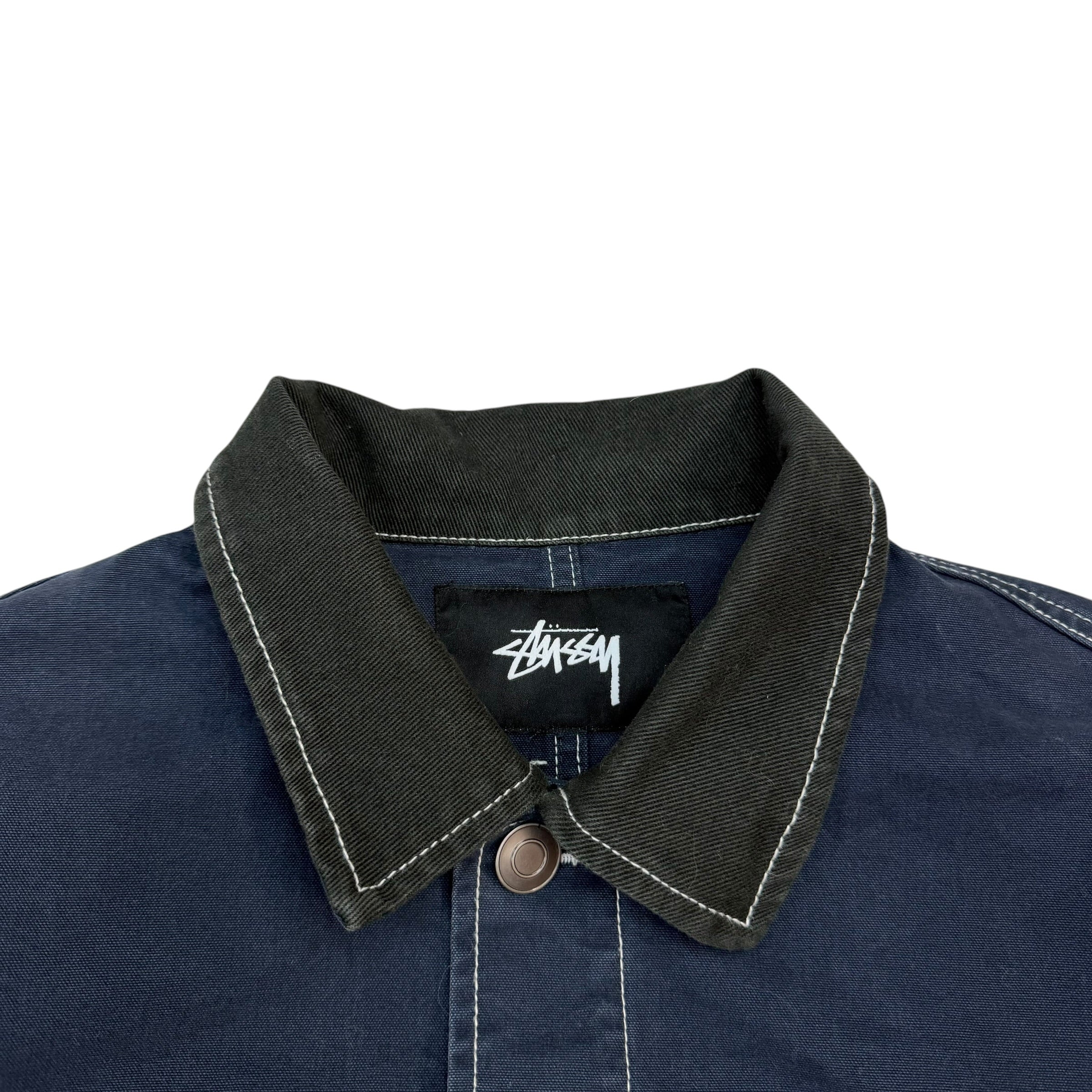 Stussy Brushed Moleskin Chore Jacket Navy