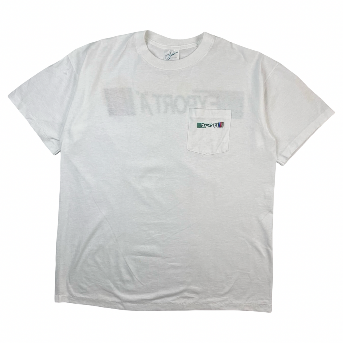 Vintage Export A Cigarette Promo Pocket T-Shirt White