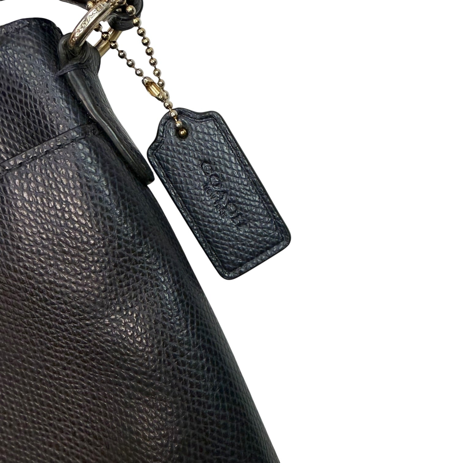 (W) Vintage Coach Leather CrossBody Bag Black