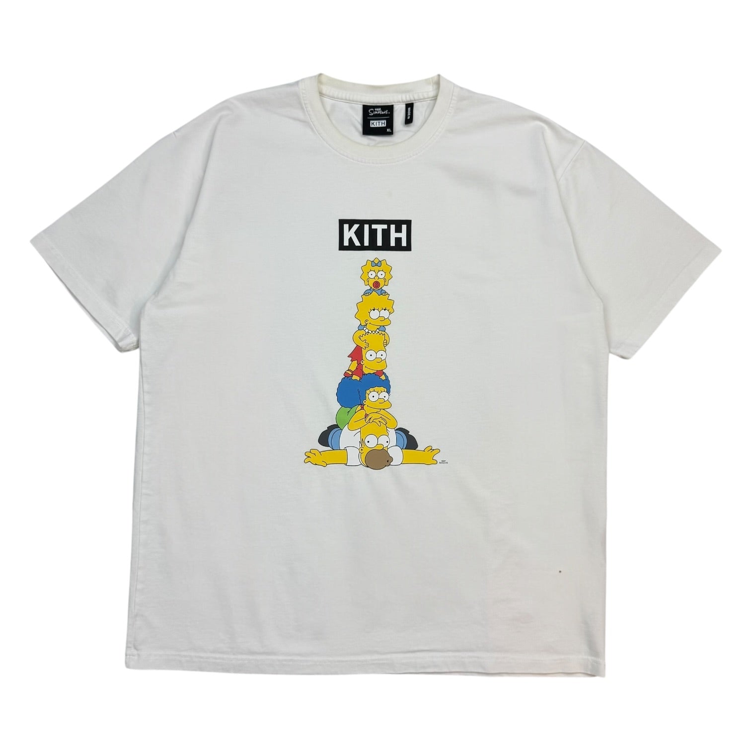 Kith x The Simpsons Family Stack Tee White