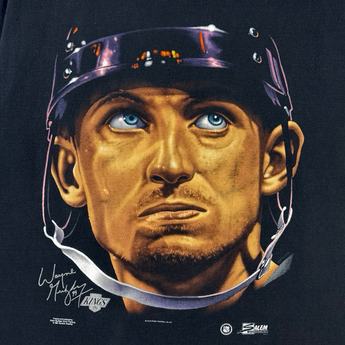 1991 Wayne Gretzky The Great One #99 Salem NHL T-Shirt