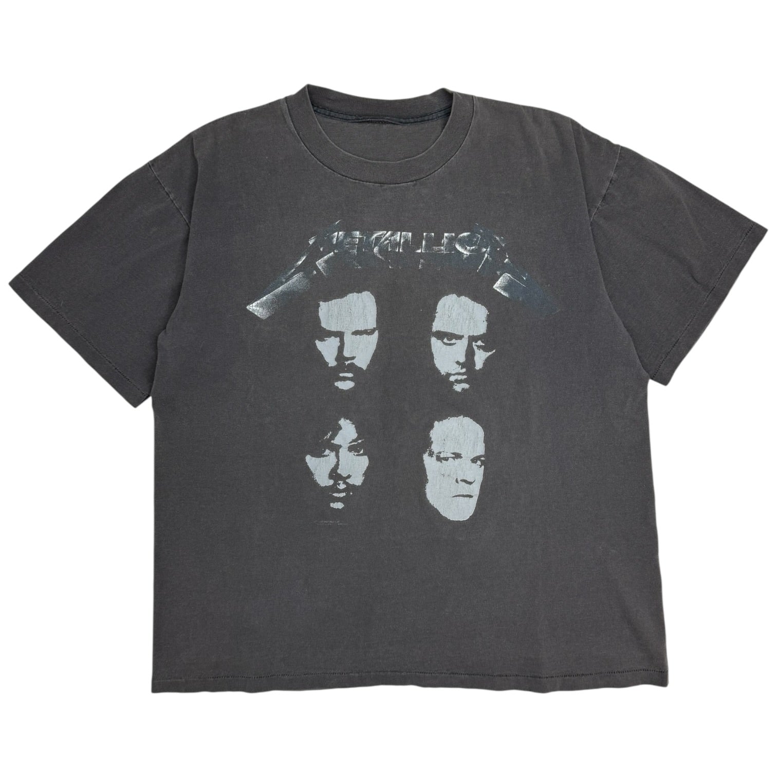 1991 Metallica 4 Faces Tour T-Shirt Black