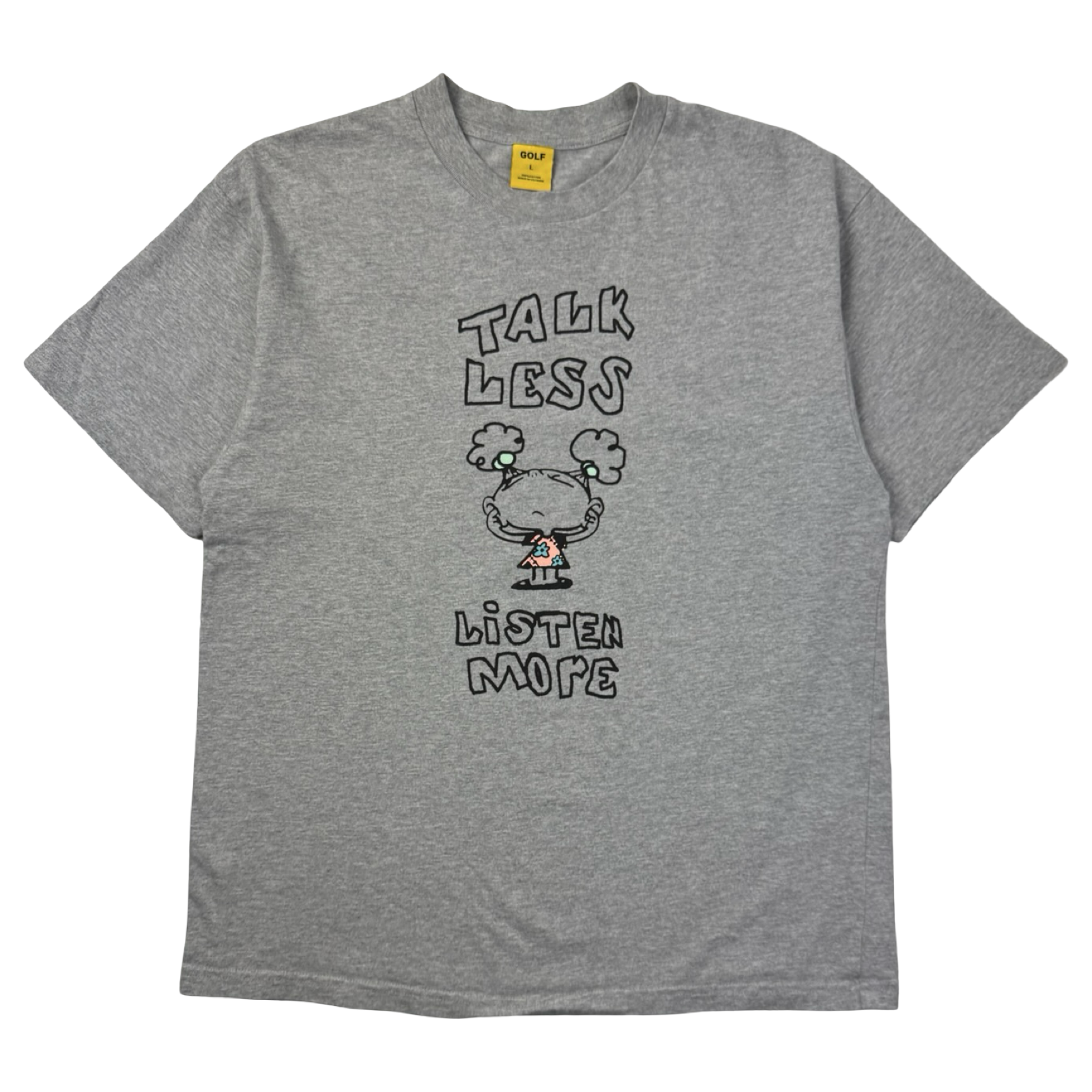 Golf Talk Less Tee Heather Grey
