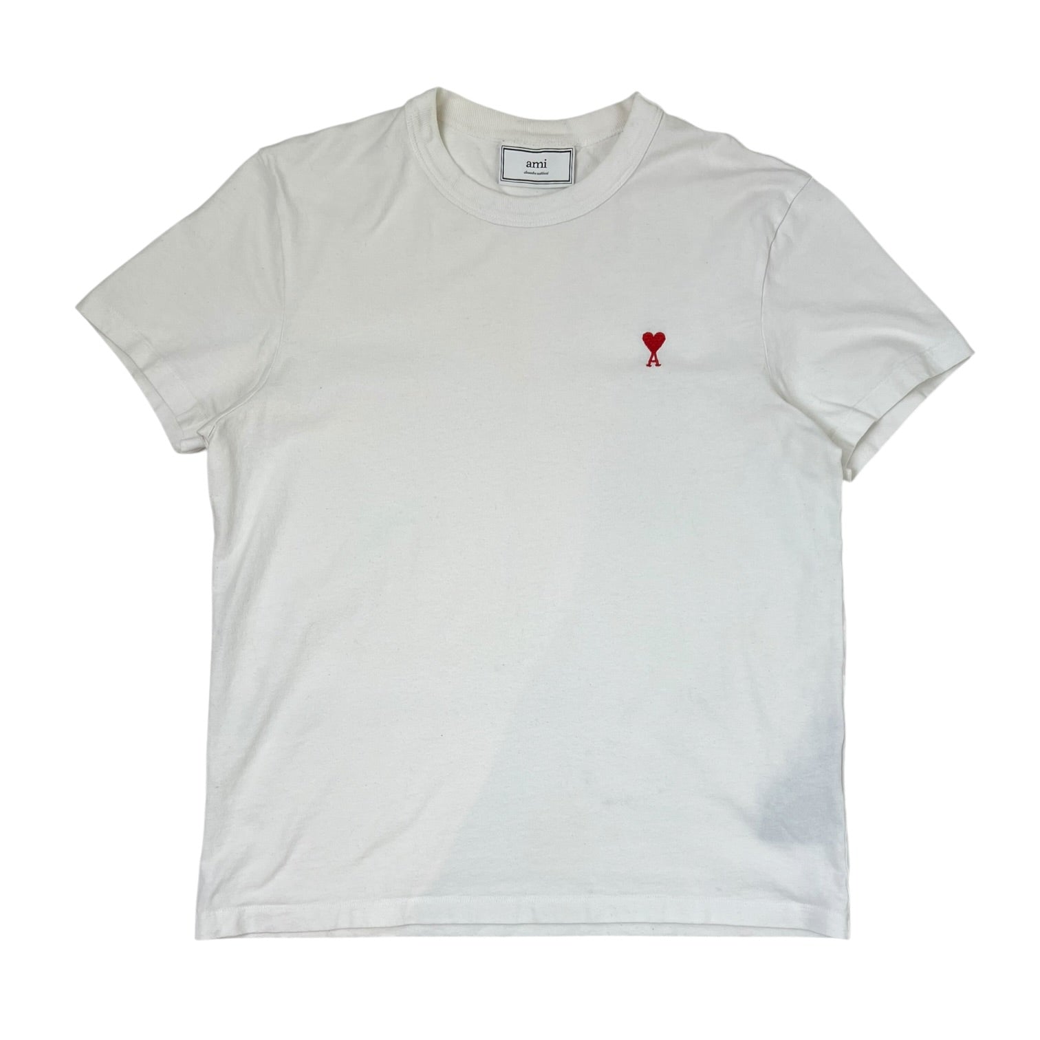 AMI Paris De Coeur Patch Logo T-Shirt