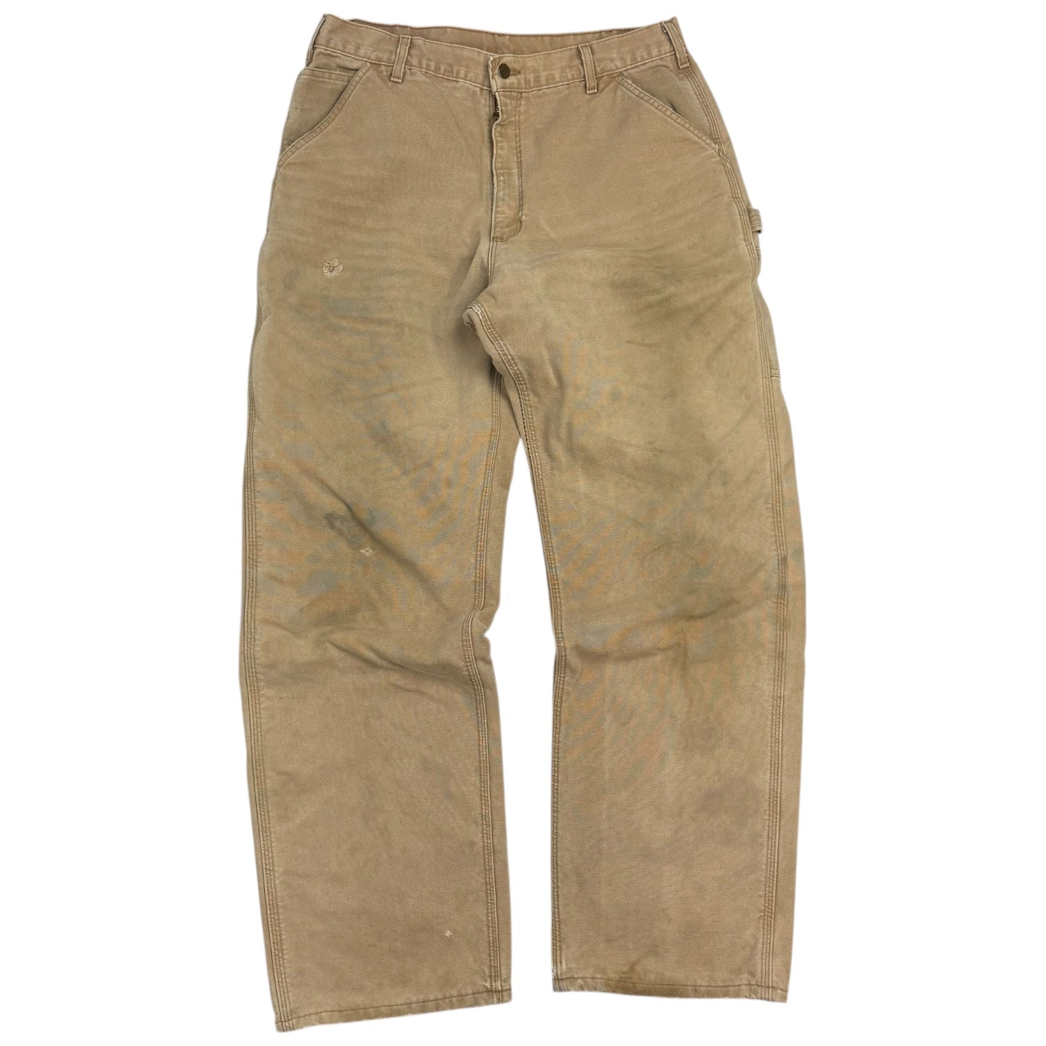 Vintage Carhartt Double Knee Blanket Lined Pants Tan