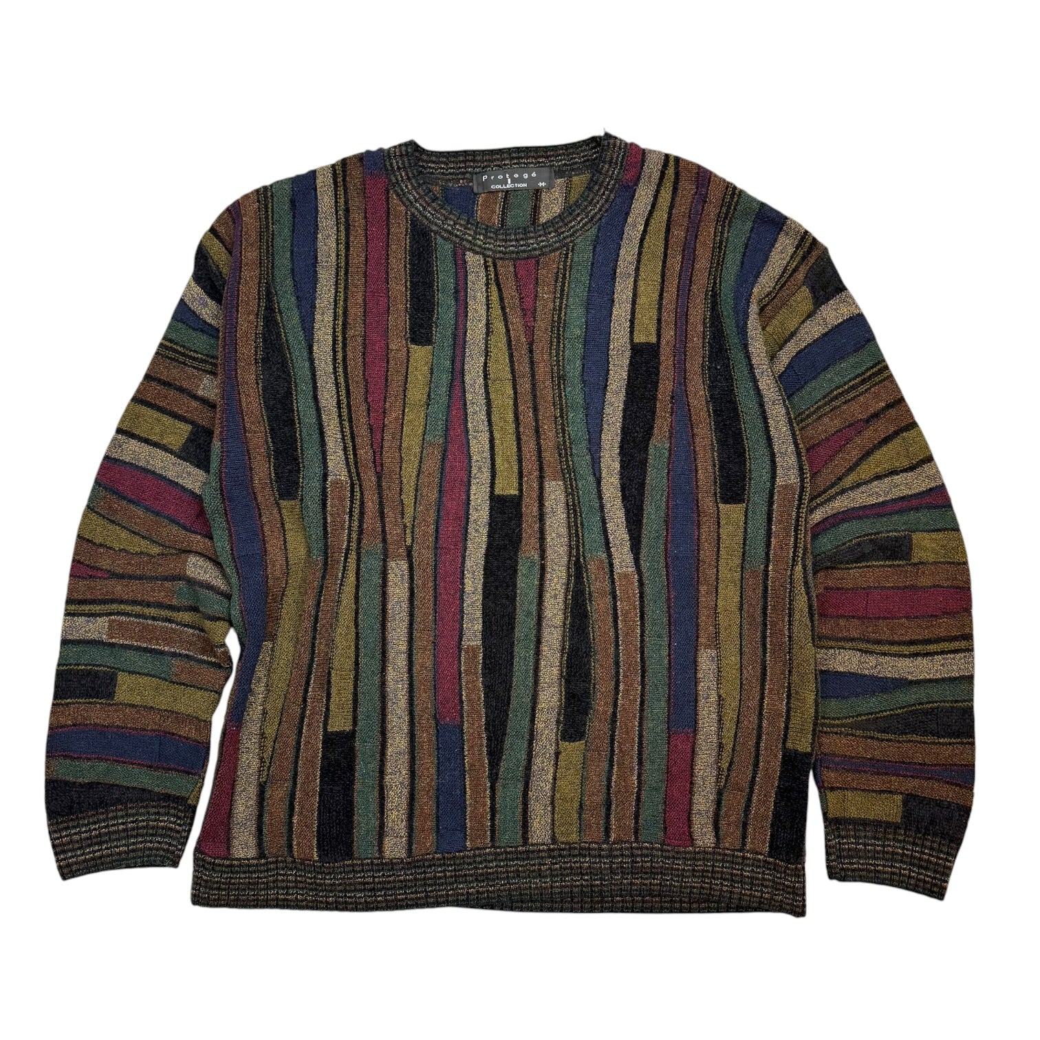 Vintage Protege Abstract Pattern Knit Sweater Multicolour
