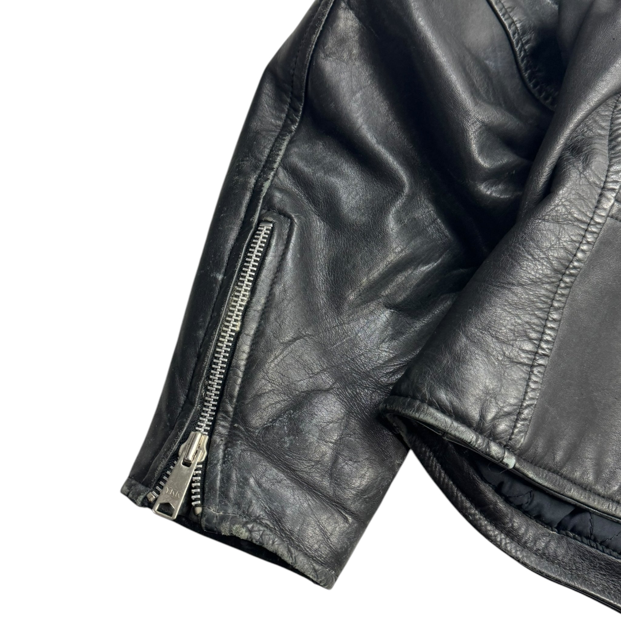 Vintage Biker Moto Leather Jacket