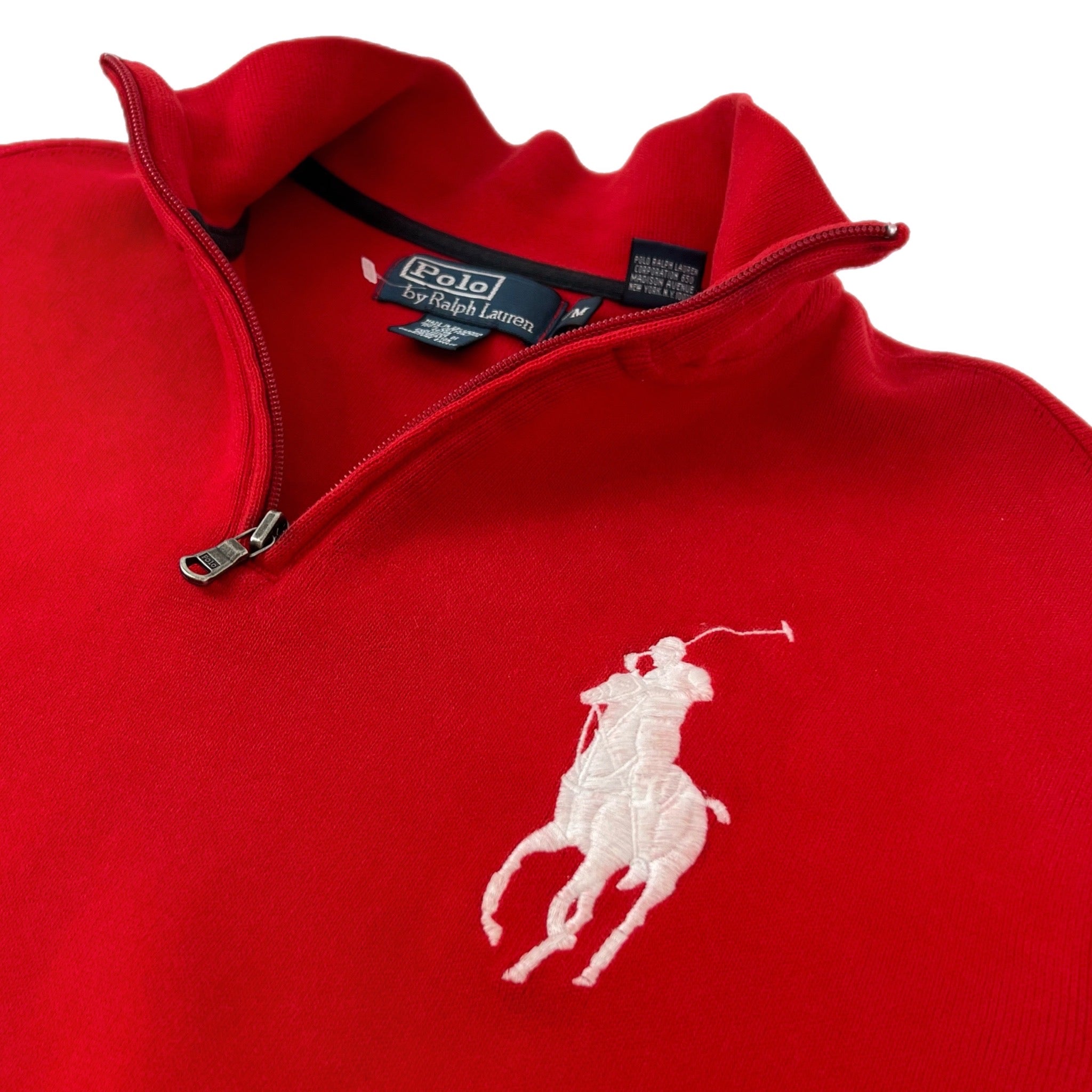 Vintage Polo Ralph Lauren Big Pony Quarter Zip Red