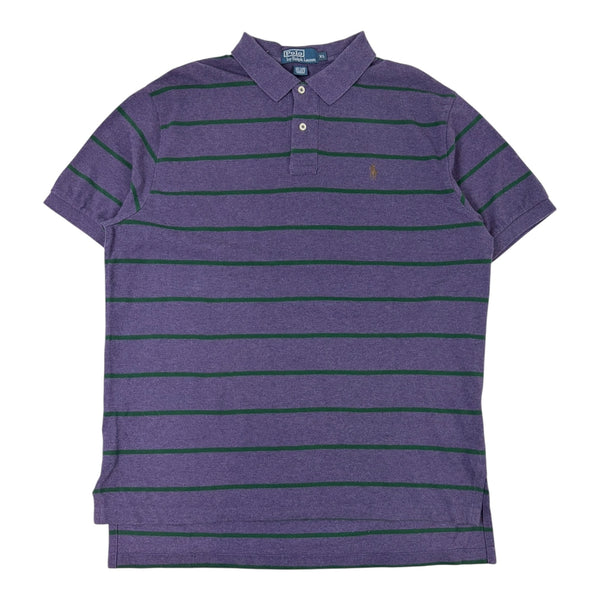 Vintage Polo Ralph Lauren Striped Polo T-Shirt Purple/Green