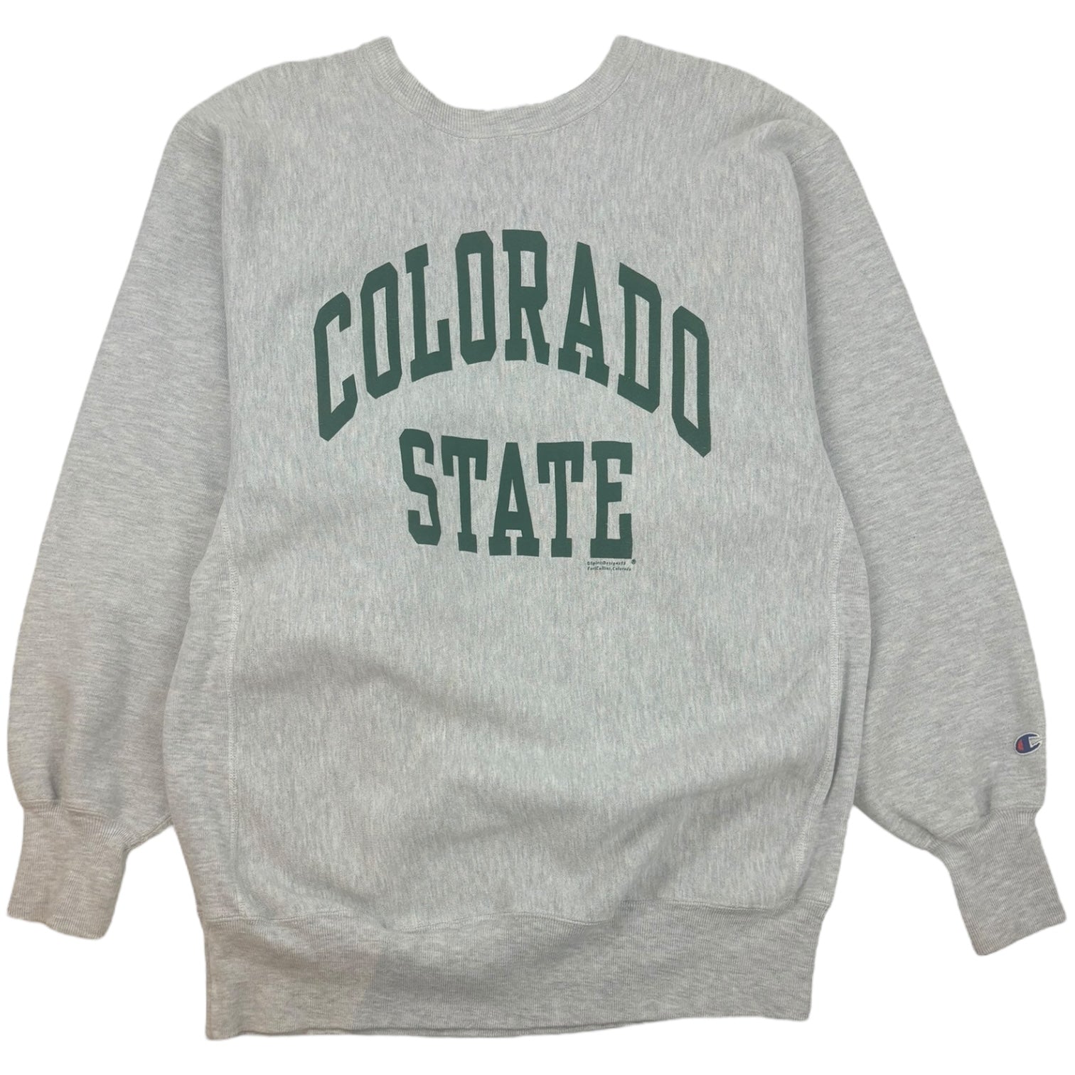 Vintage Champion Colorado State Reverse Weave Crewneck Grey