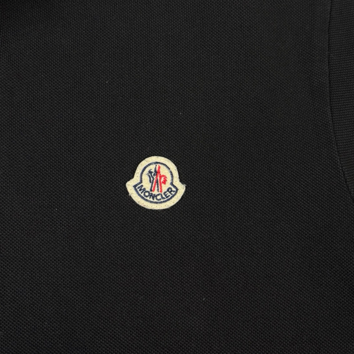 Moncler Logo Patch Striped Polo-Shirt Black