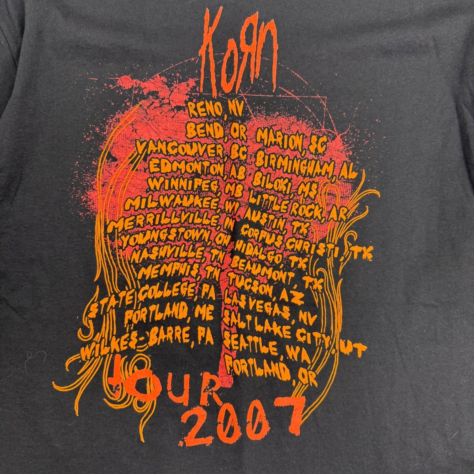 2007 Korn Tour Tee Black