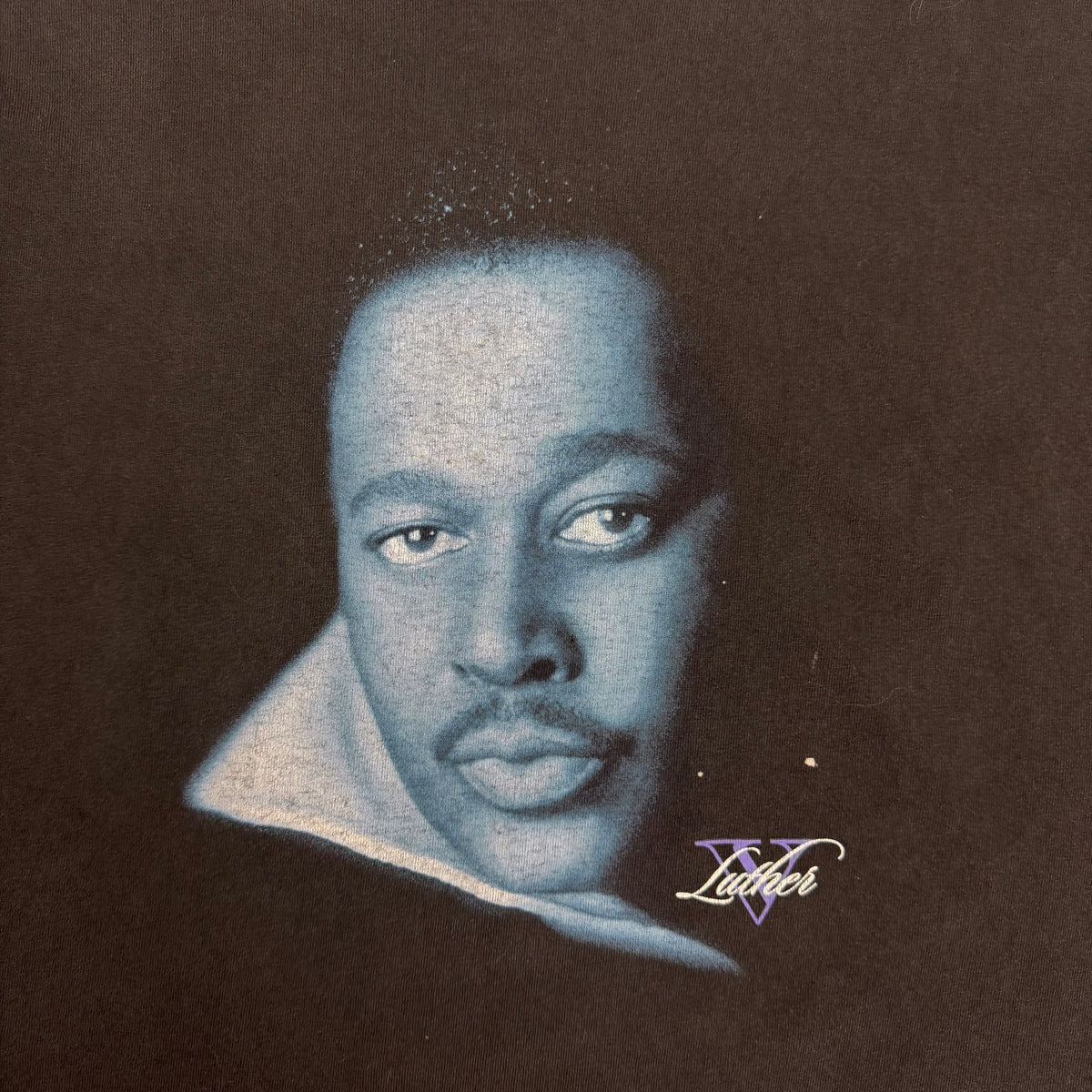 Vintage Luther Vandross Power Of Love Portrait Tee Faded Black