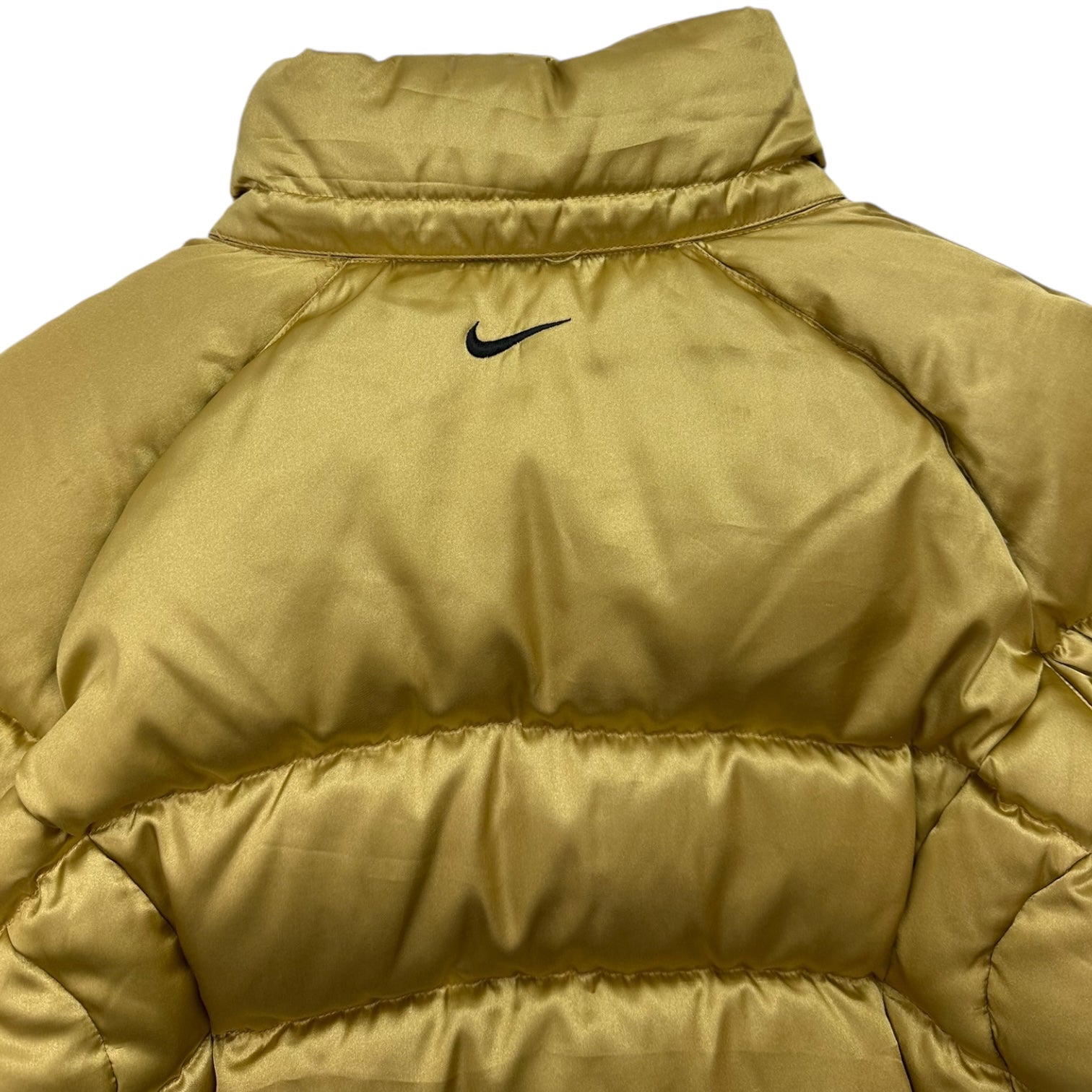 Vintage Women's Nike Puffer Jacket Yellow