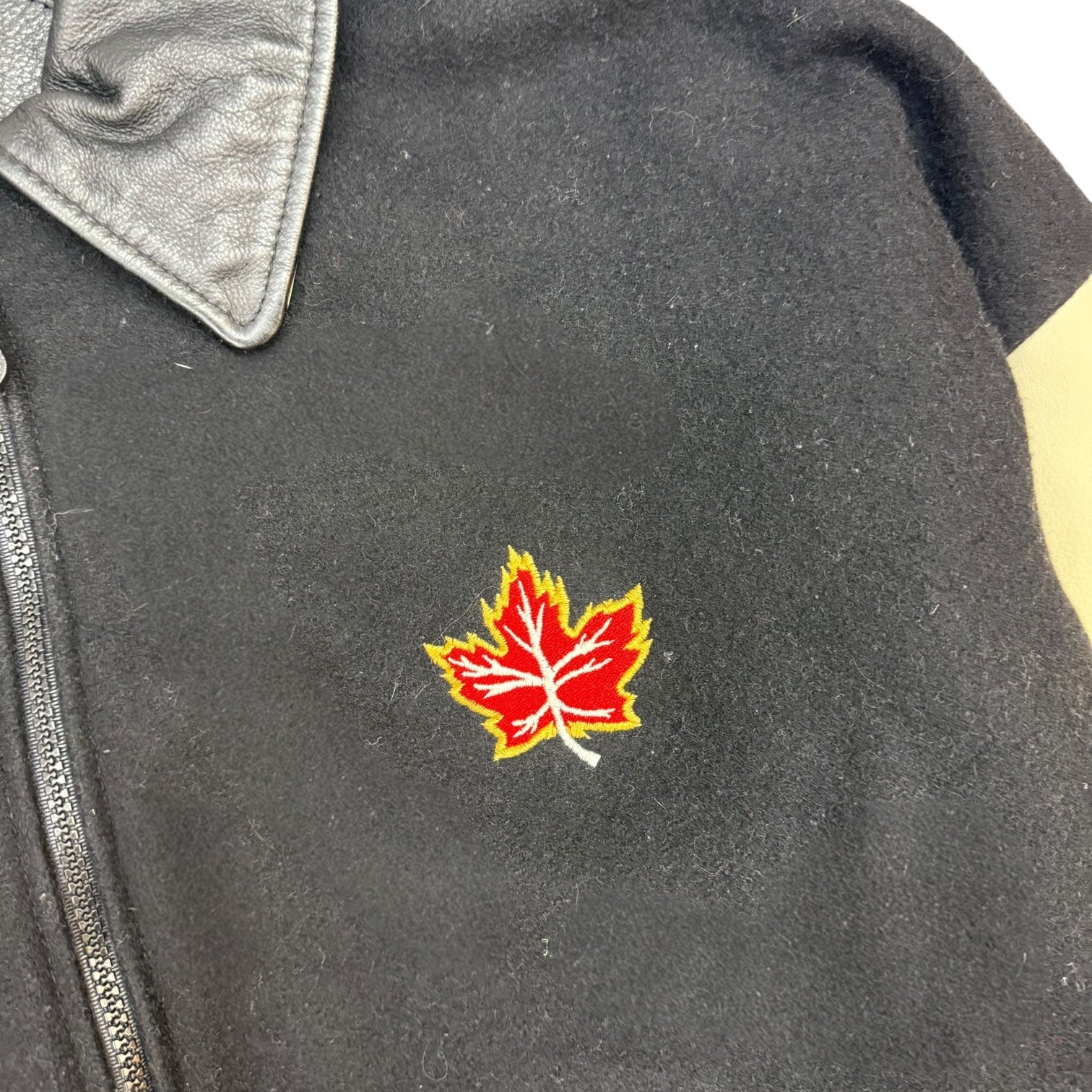 Vintage Canada Letterman Jacket Black/Cream