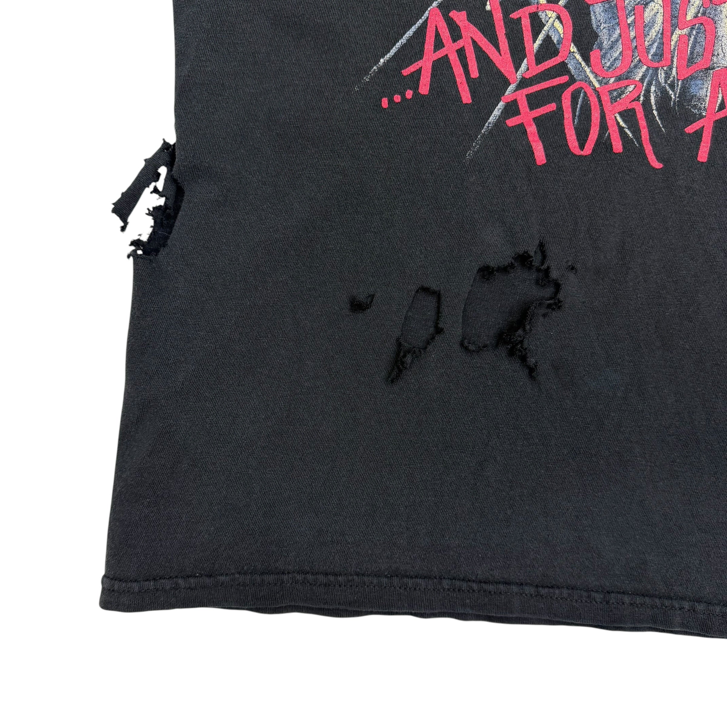 1994 Metallica Justice for All Distressed Tee Black