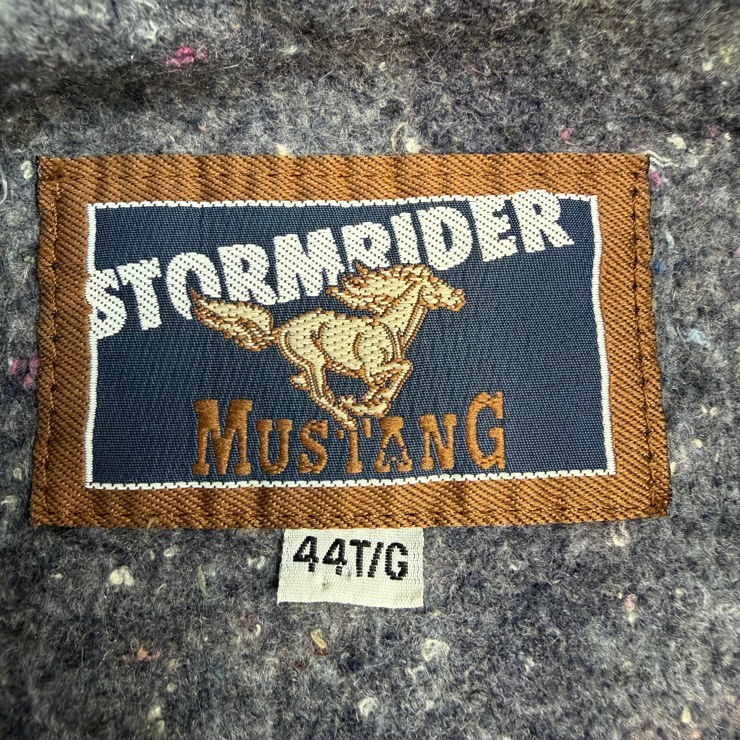 Vintage Stormrider Mustang Denim Trucker Jacket Blue