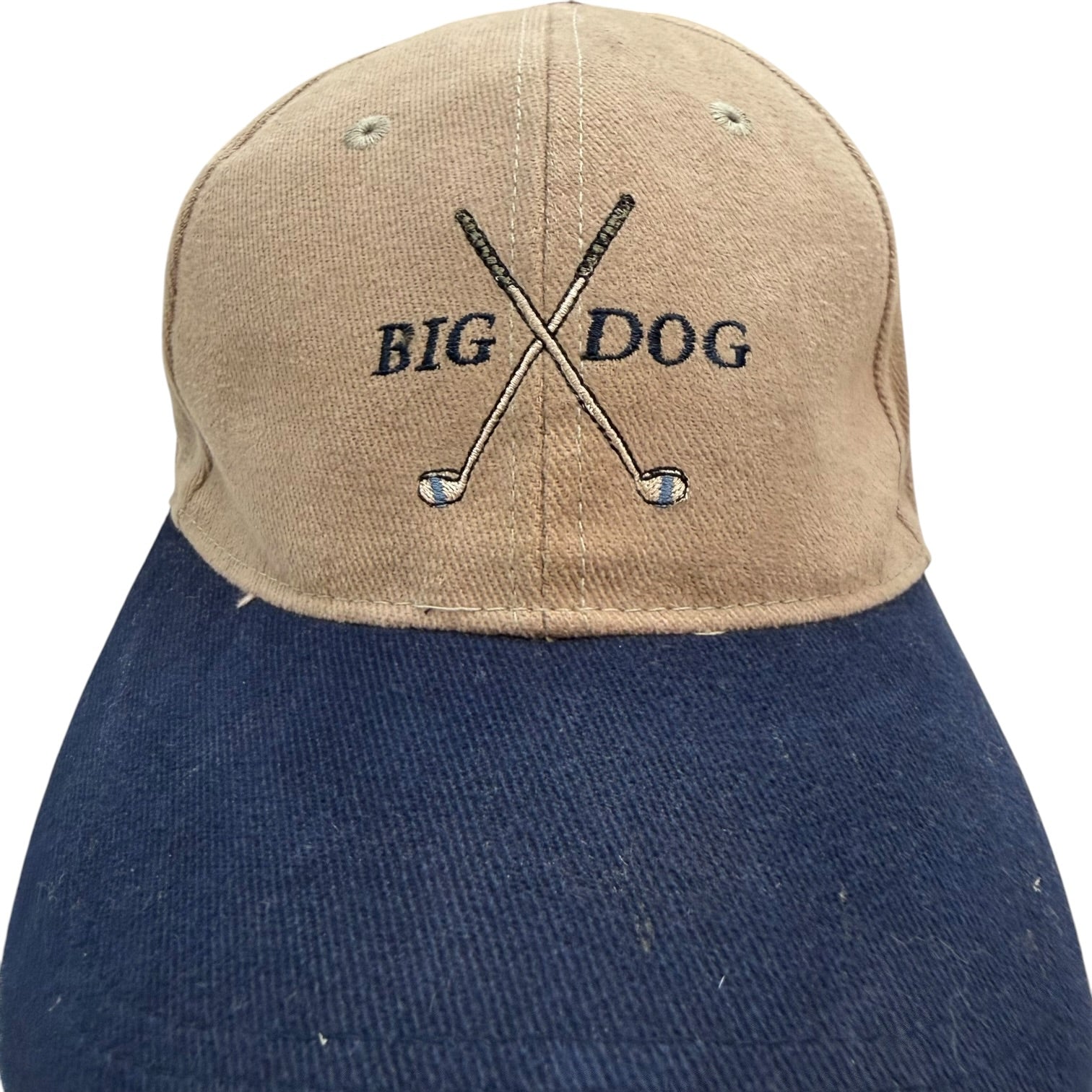 Vintage Big Dogs Golf Hat Blue/Beige