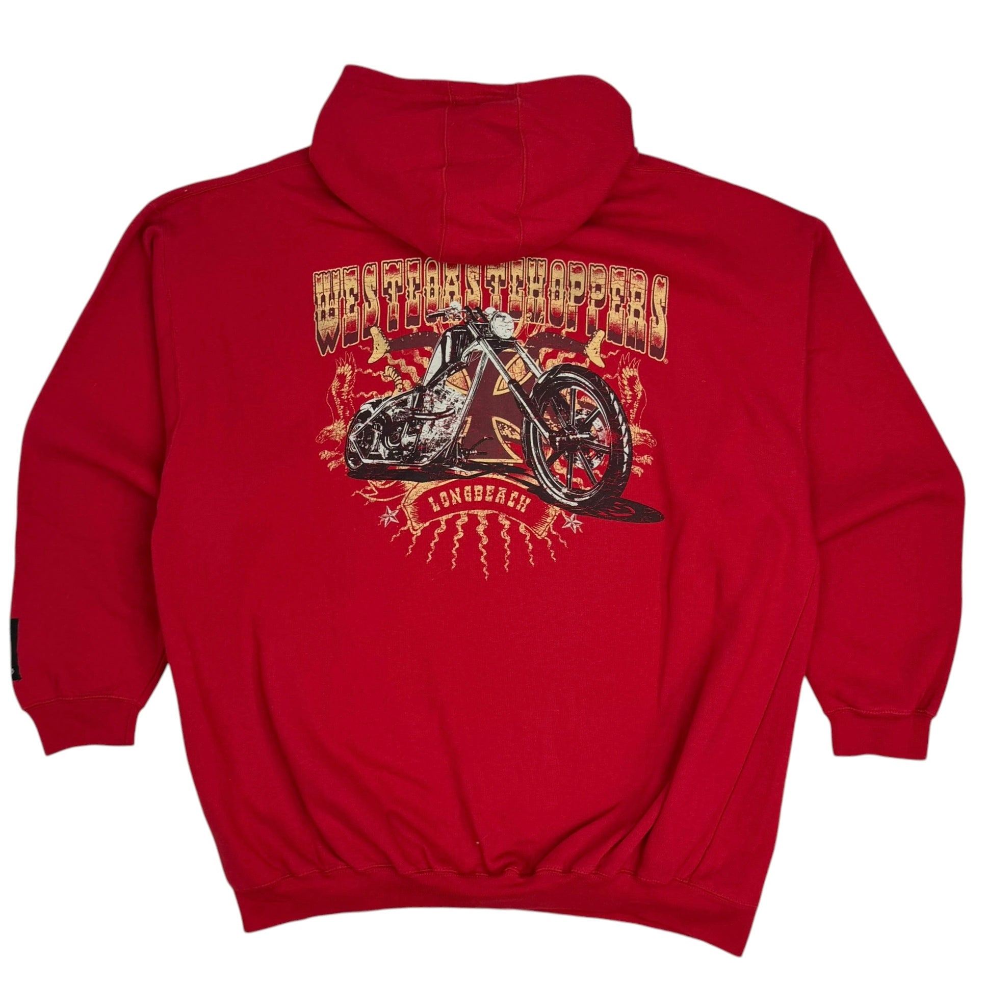 Vintage West Coast Choppers Longbeach Zip Up Red