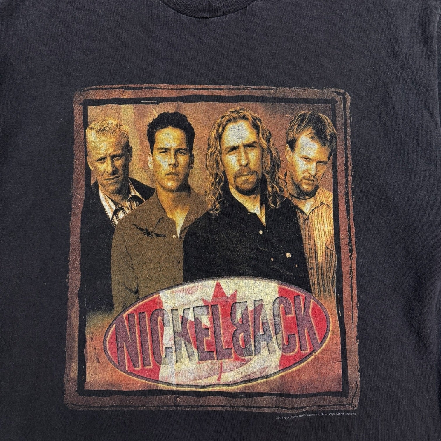 2001 Nickleback Silver Side Up Tour T-Shirt Black