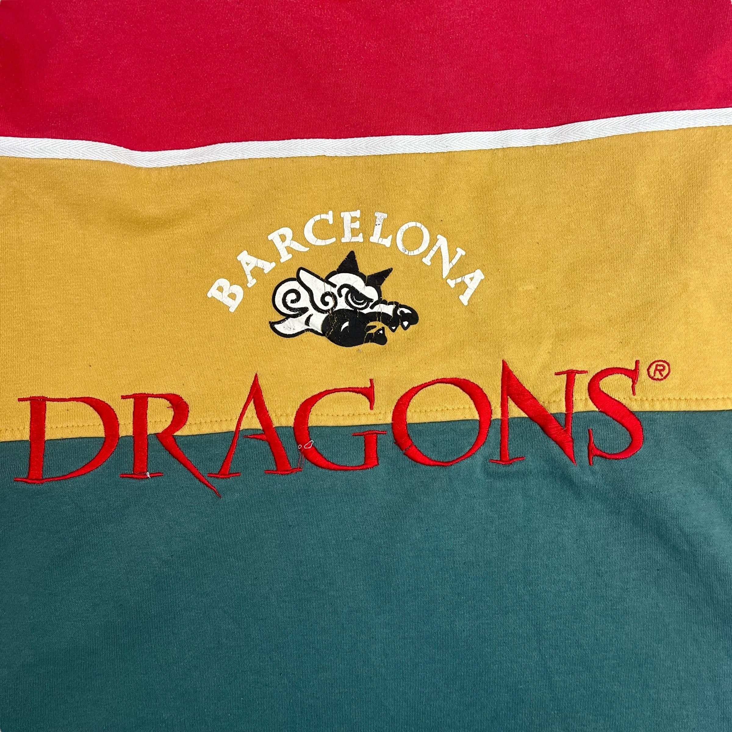 Vintage Barcelona Dragons Crewneck Red/Yellow/Green