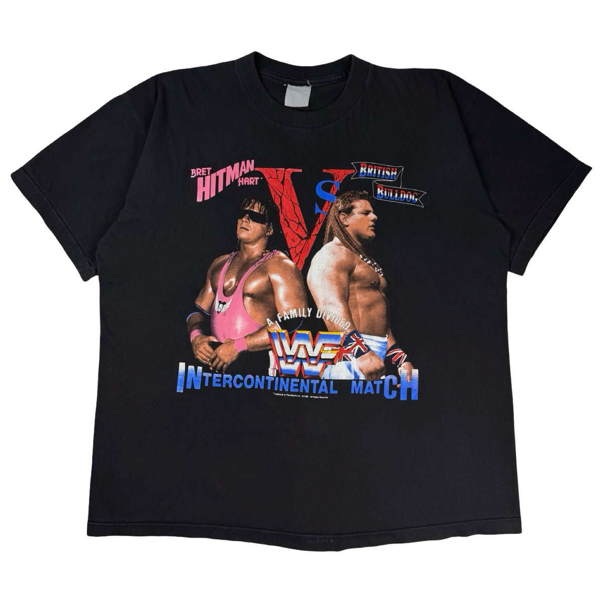 1992 WWF Hart vs Bulldog Wembley Summer Slam T-Shirt