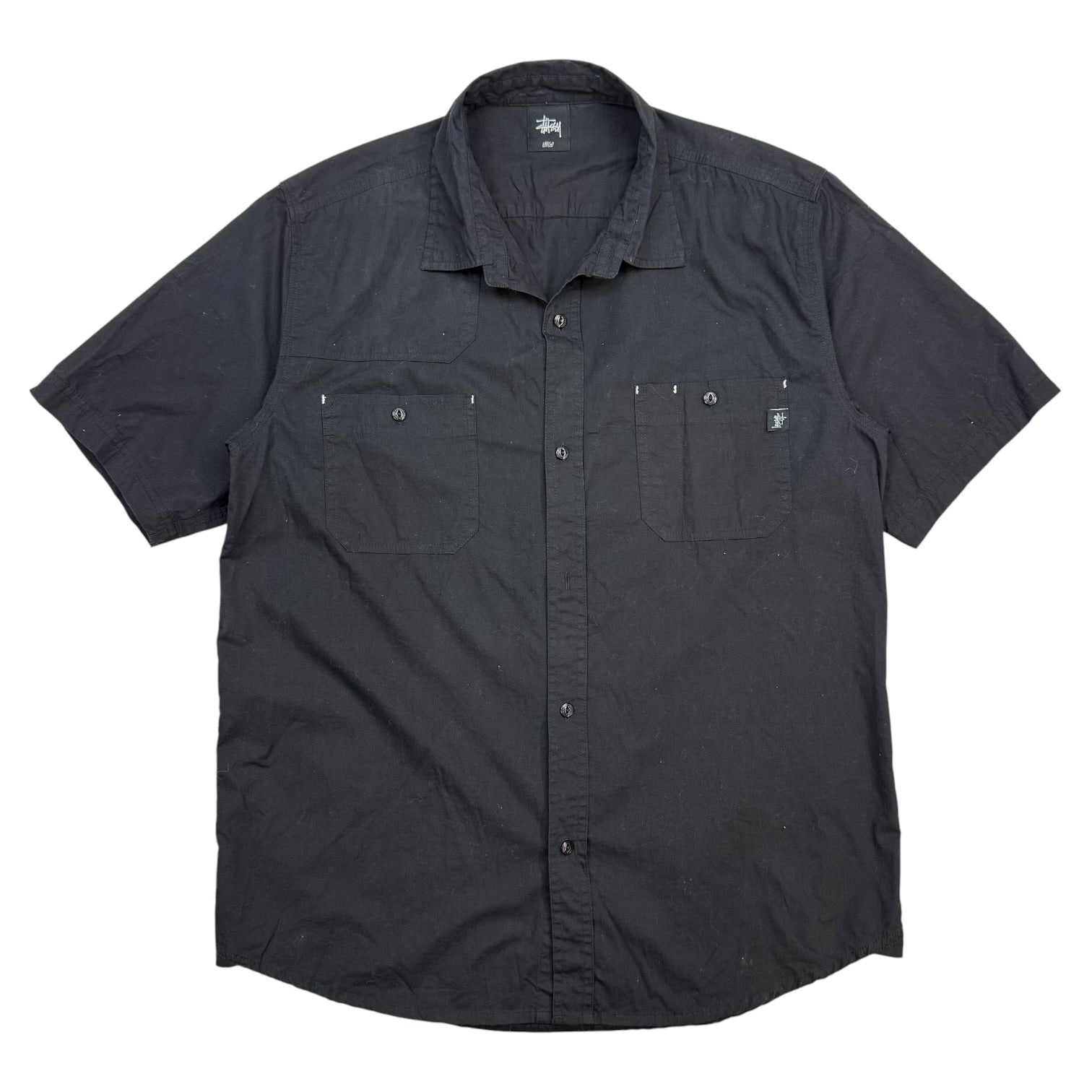 Stussy Button Up Work Shirt Black