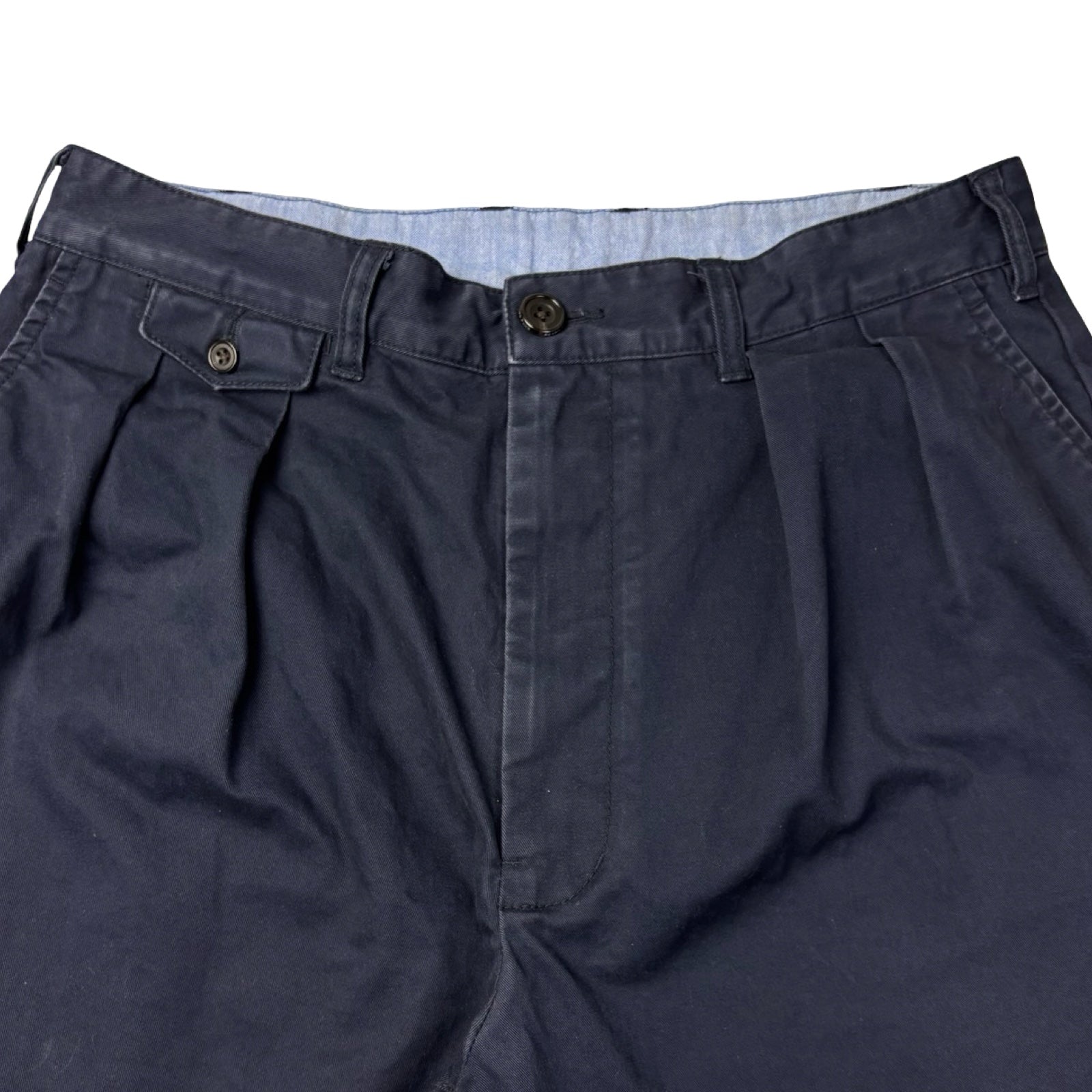 Beams 2Pleats Twill Dark Navy